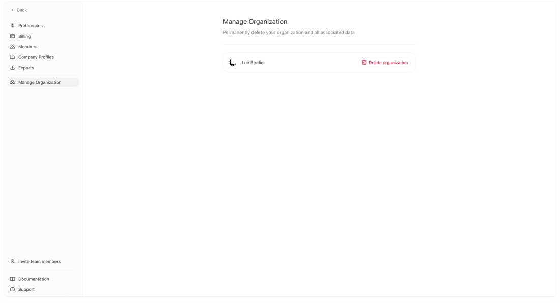 Manage Organization - Meridian Docs