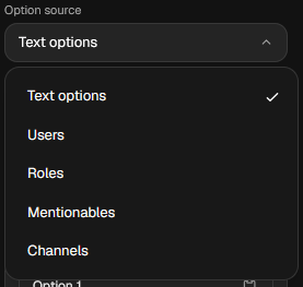 Option Source Dropdown Open Option Source Dropdown Open