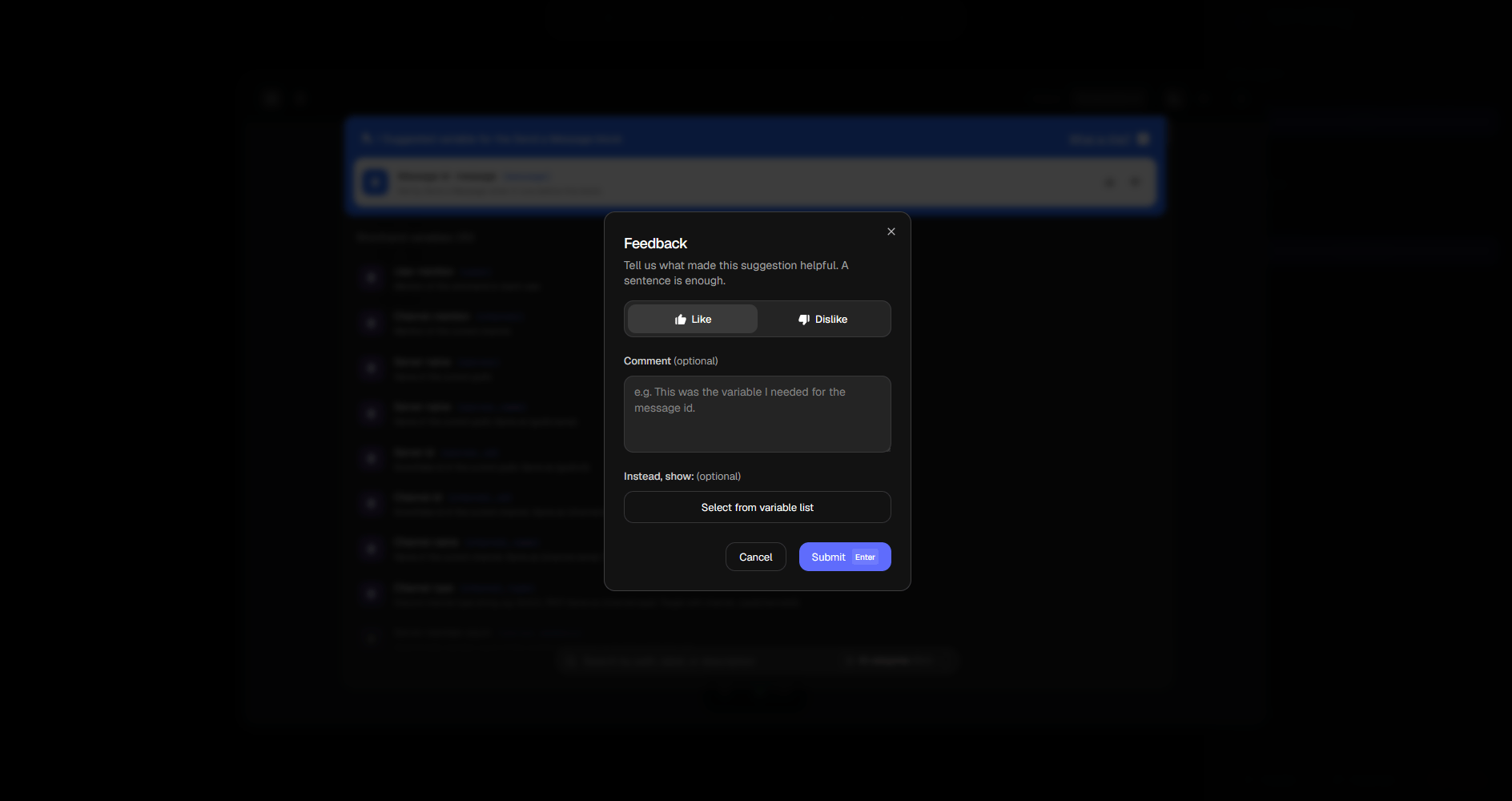 Smart Vars V1 Feedback Modal