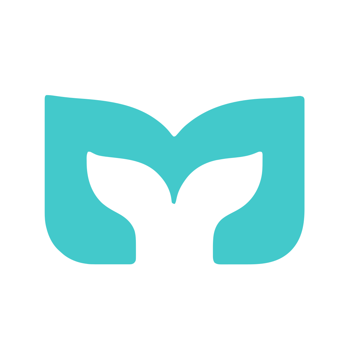 Cyan Mermail standalone mark in transparent PNG format