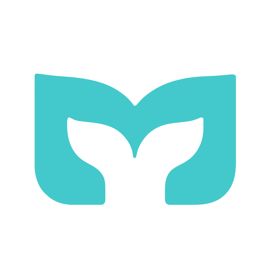 Cyan Mermail standalone mark in transparent PNG format