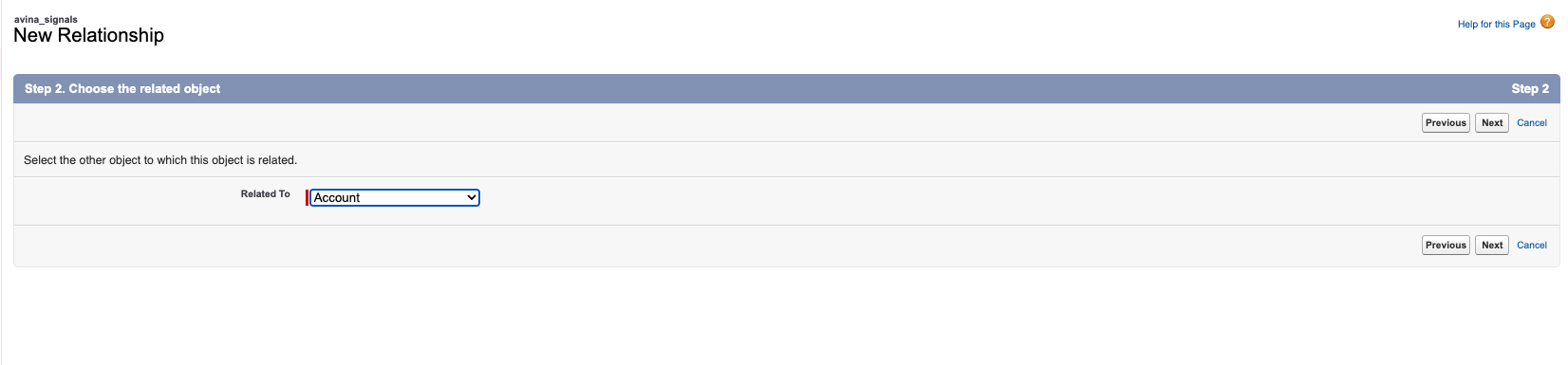 Lookup Relation Setup