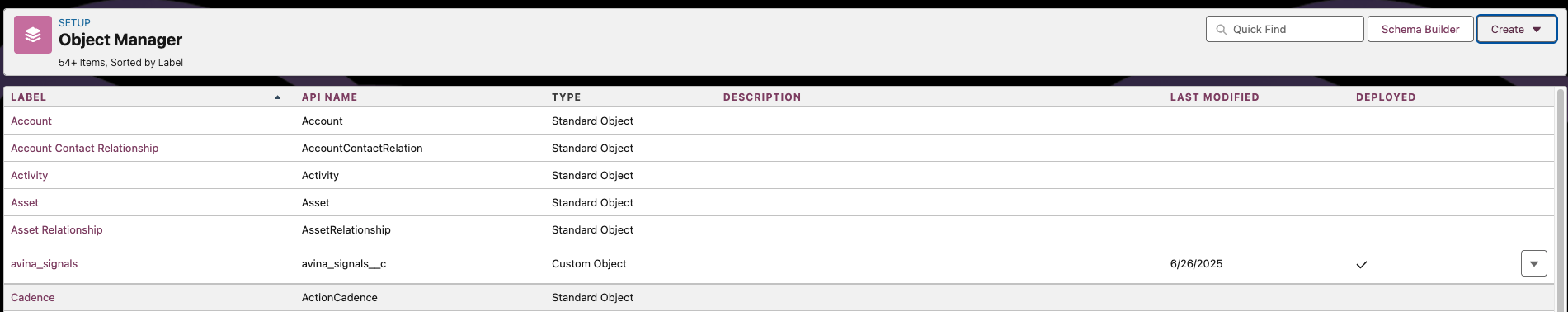 Object Manager Screenshot