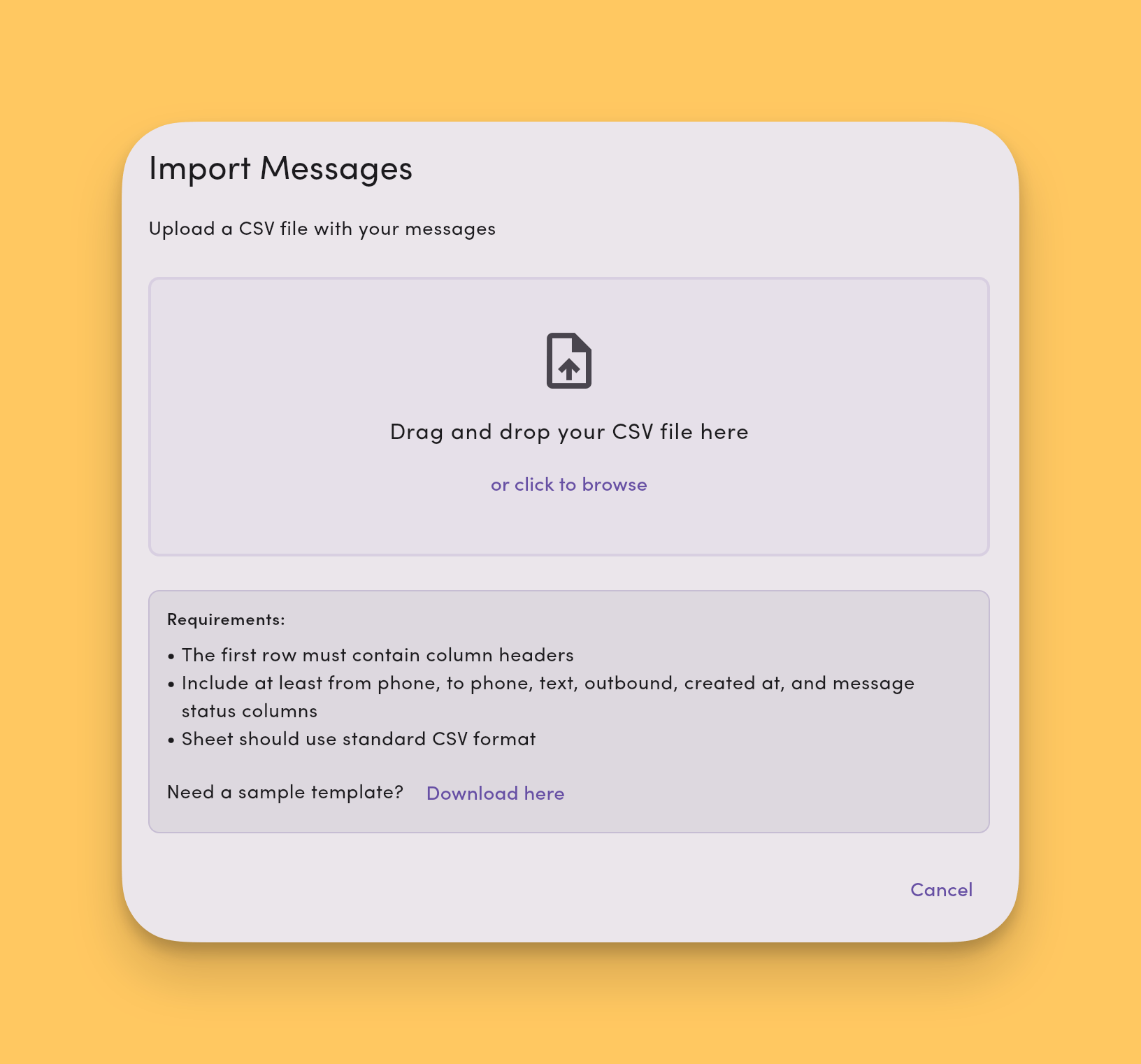 Import Messages