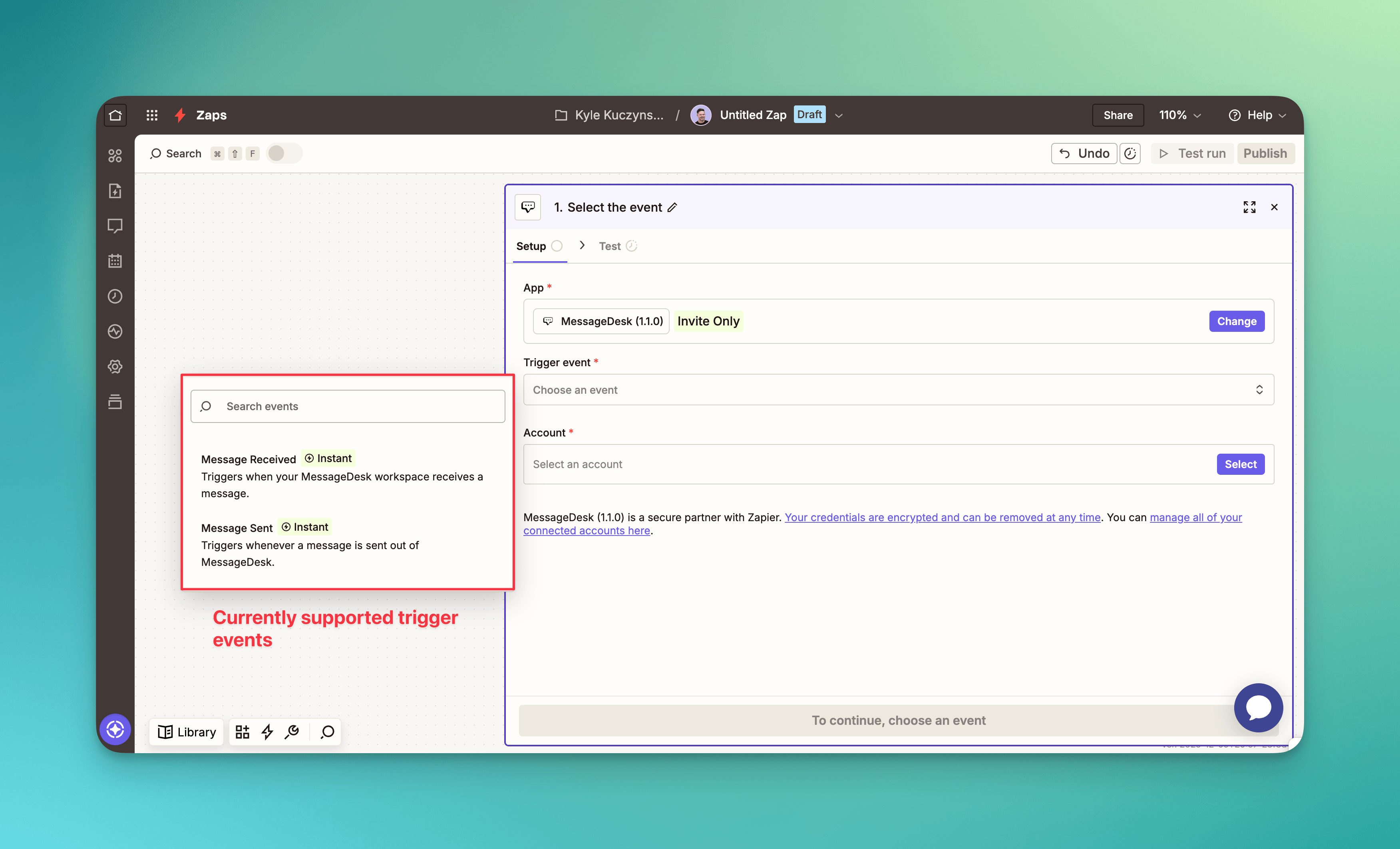 Zapier Trigger Select Pn