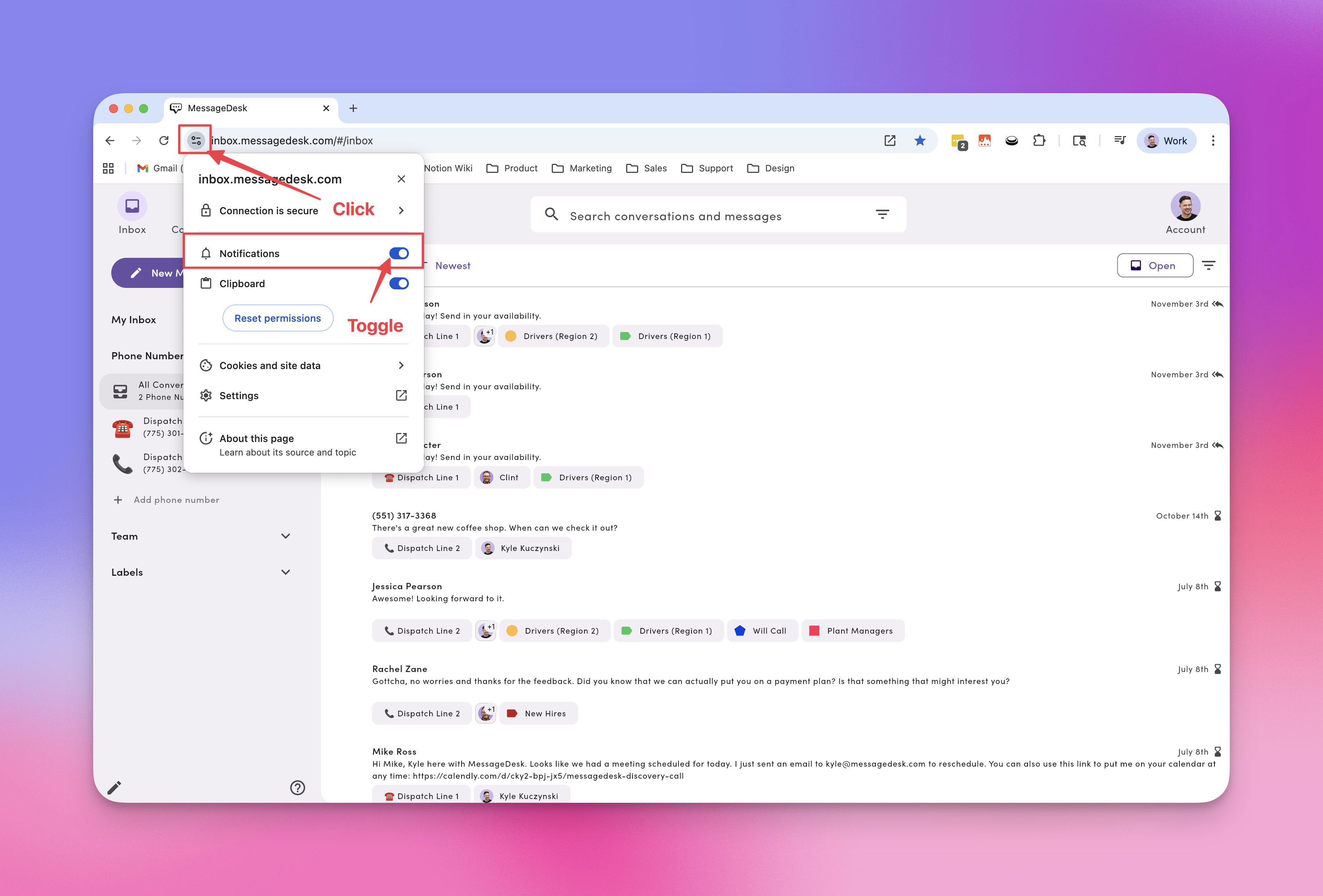 Notifications Chrome Browser Pn