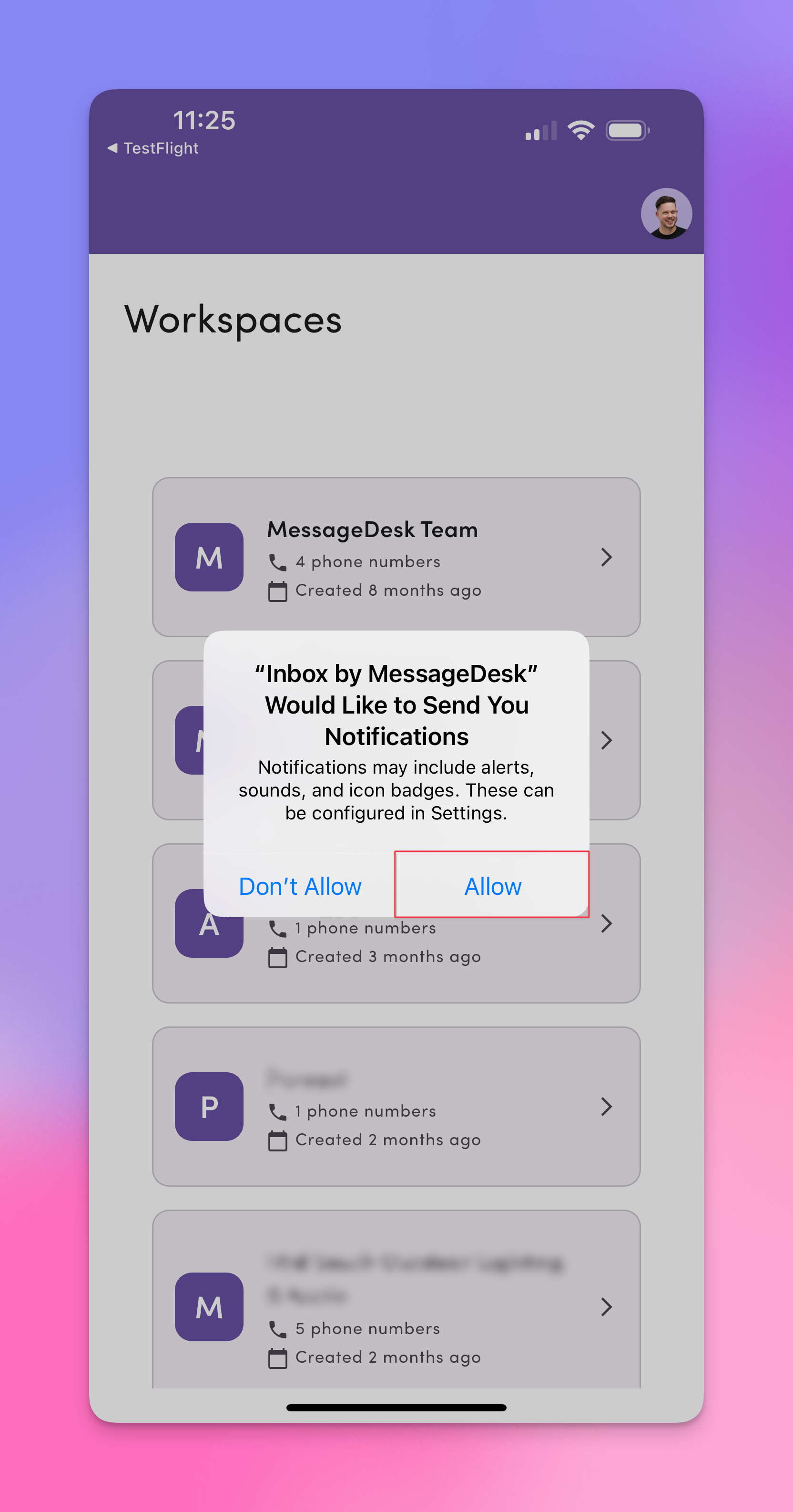 Notifications iOS Allow
