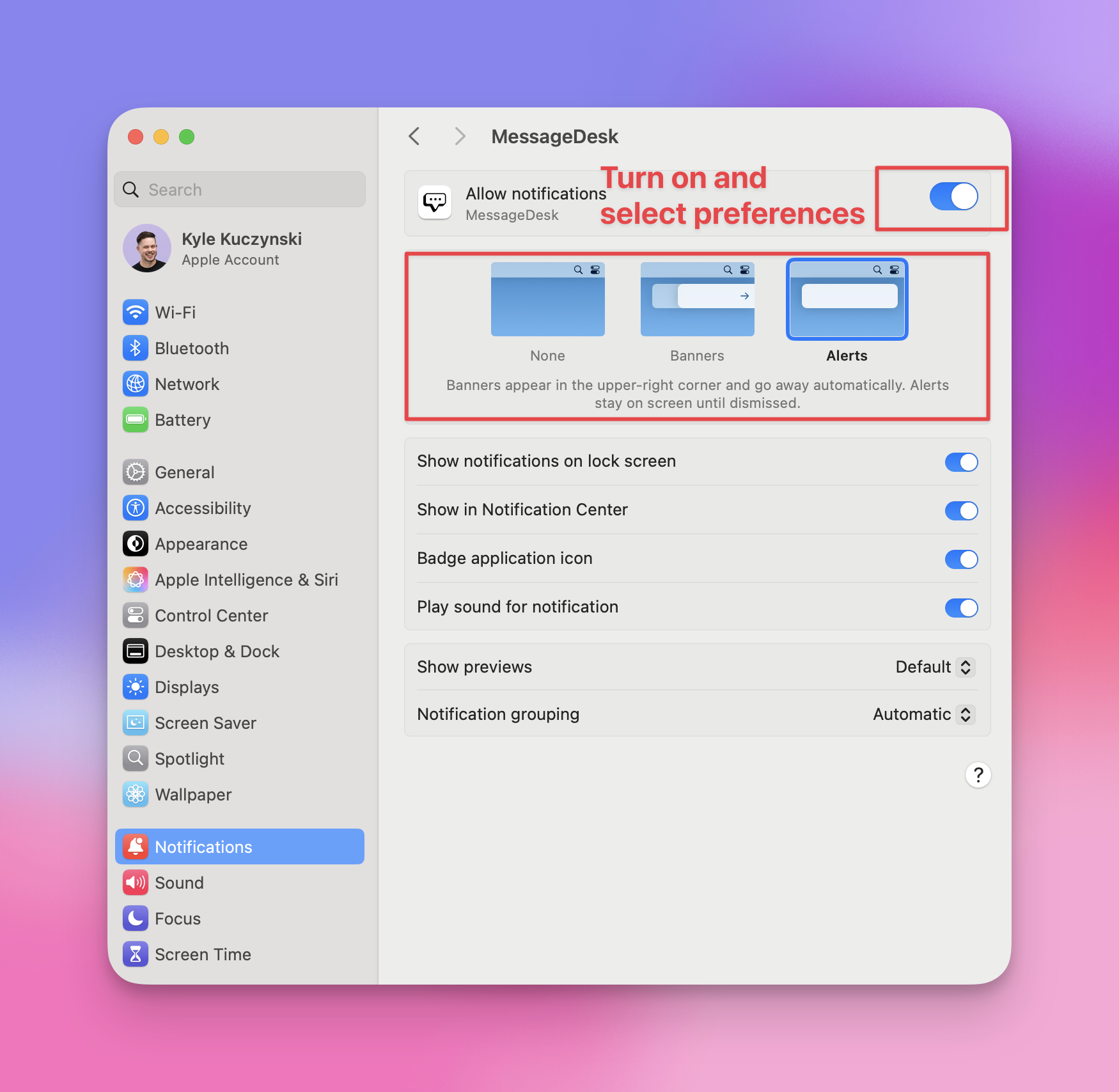 Notifications Safari Pn