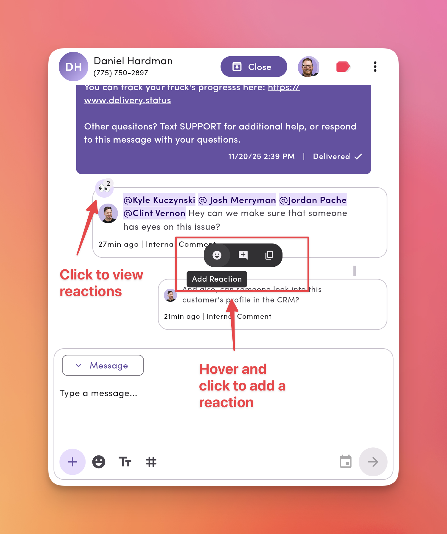 Comment Reactions Pn