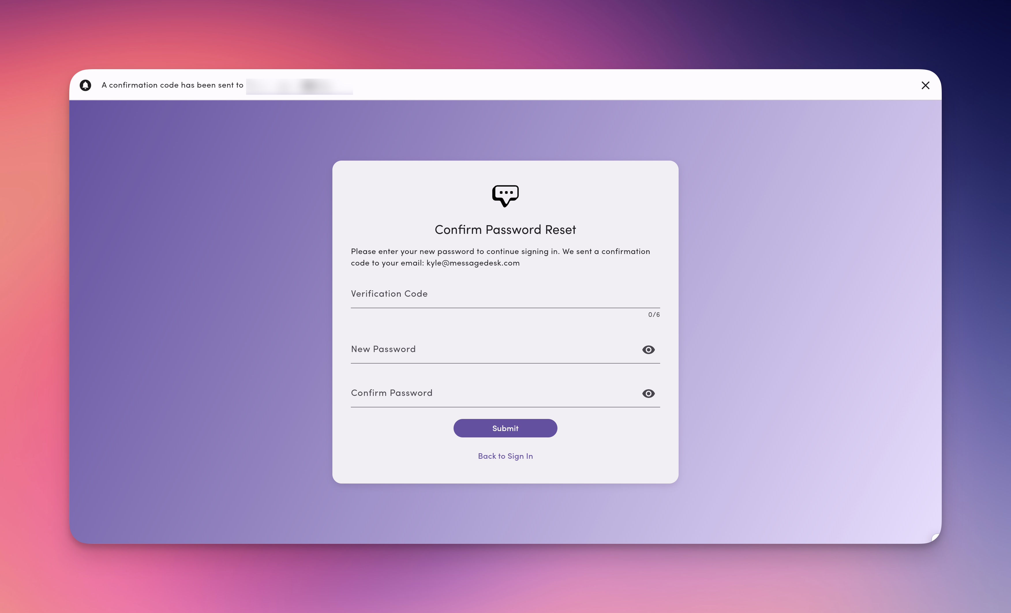 Reset Password Confirm Pn
