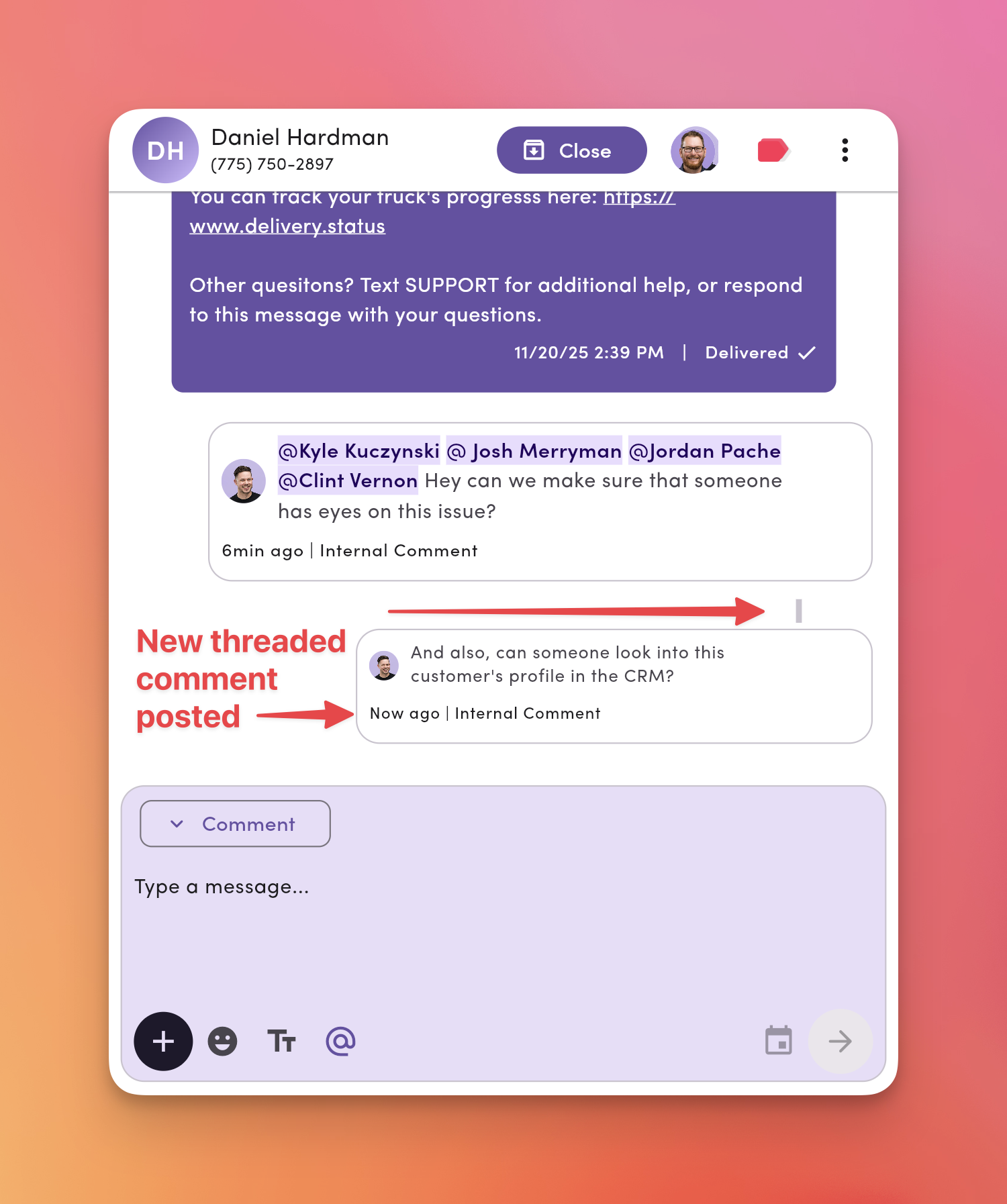 New Comment Thread Posted Pn