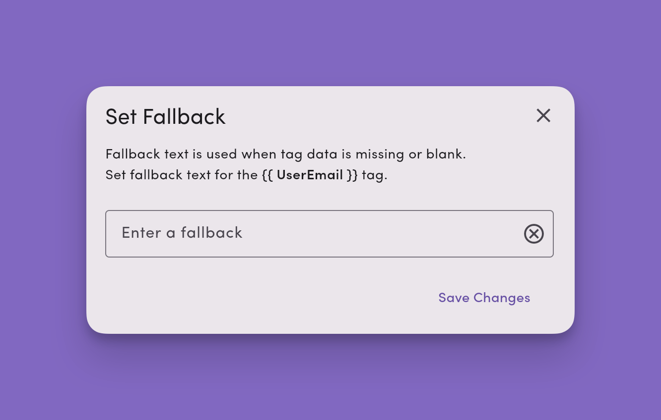 Set Tag Fallback