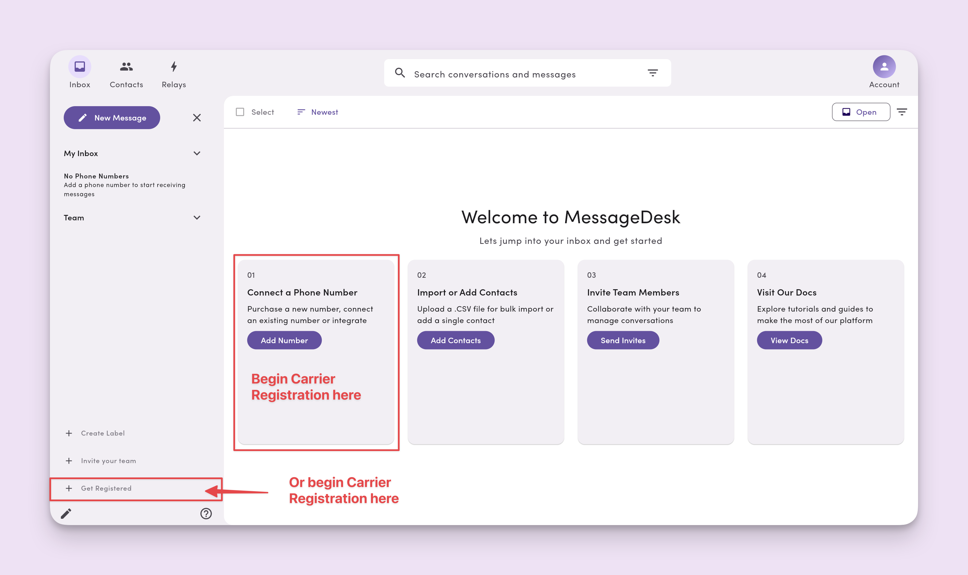 Carrier Registration Option 1