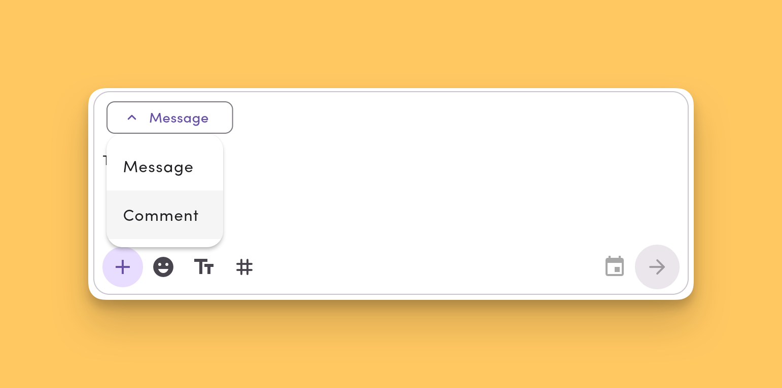 Comment Drop Down
