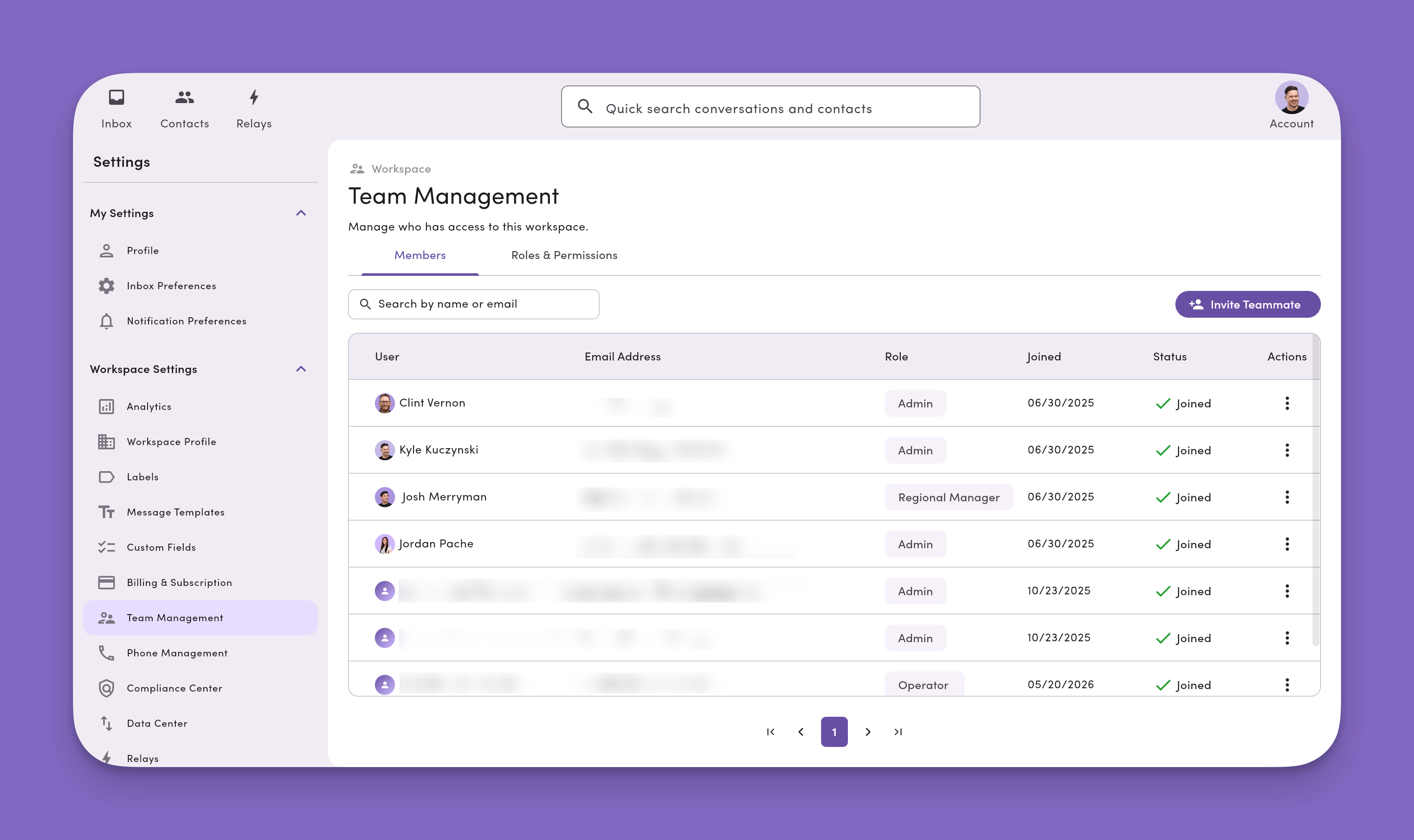 Team Management