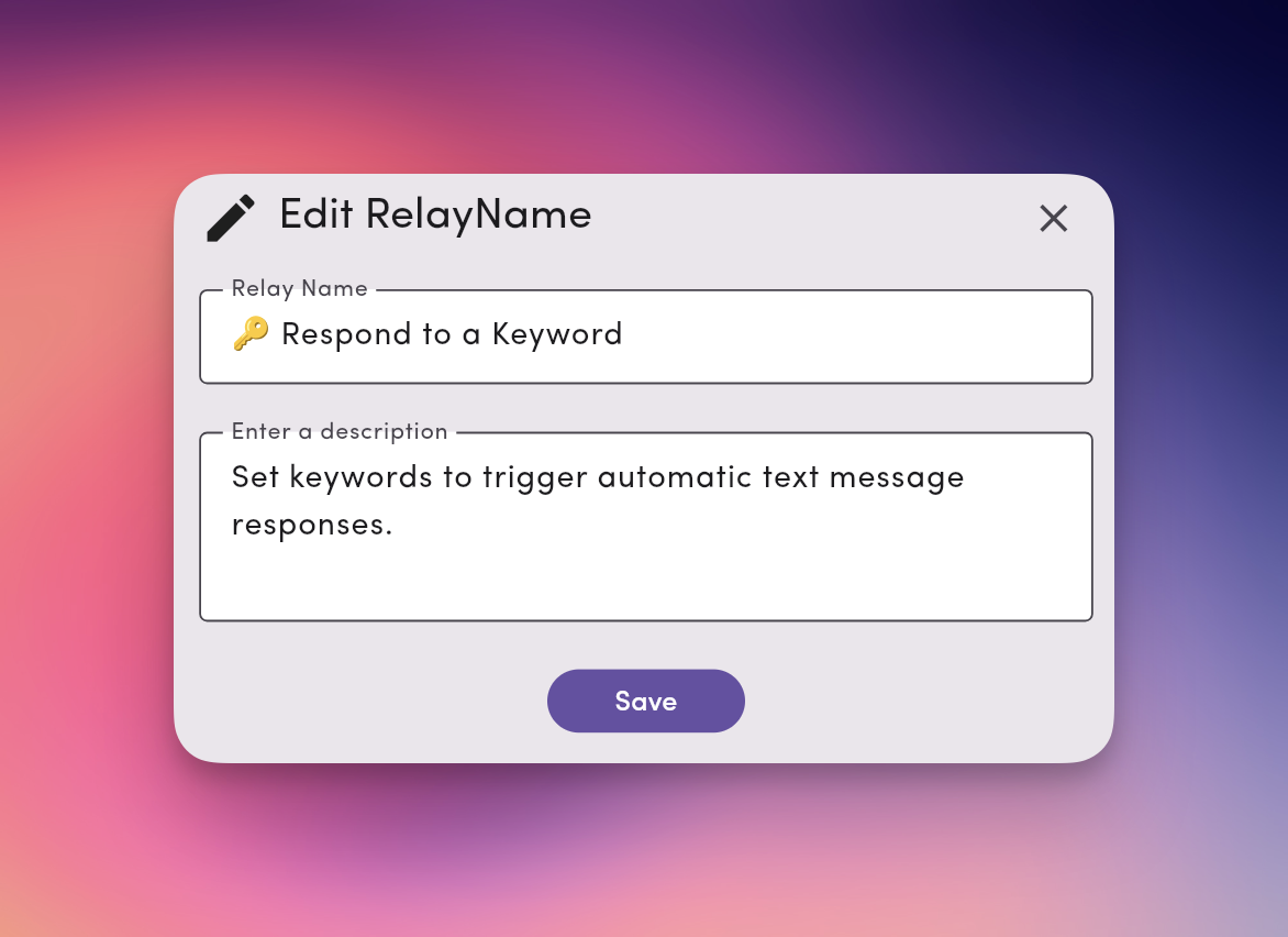 Relay Name Description Pn