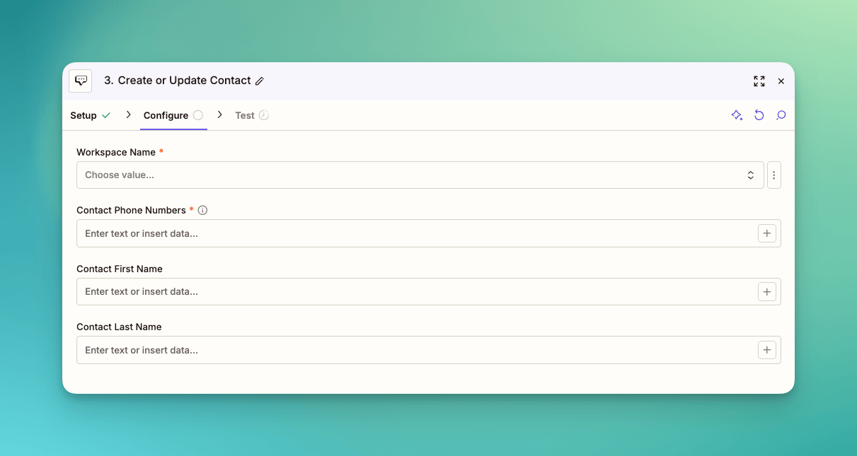 Create Update Contact