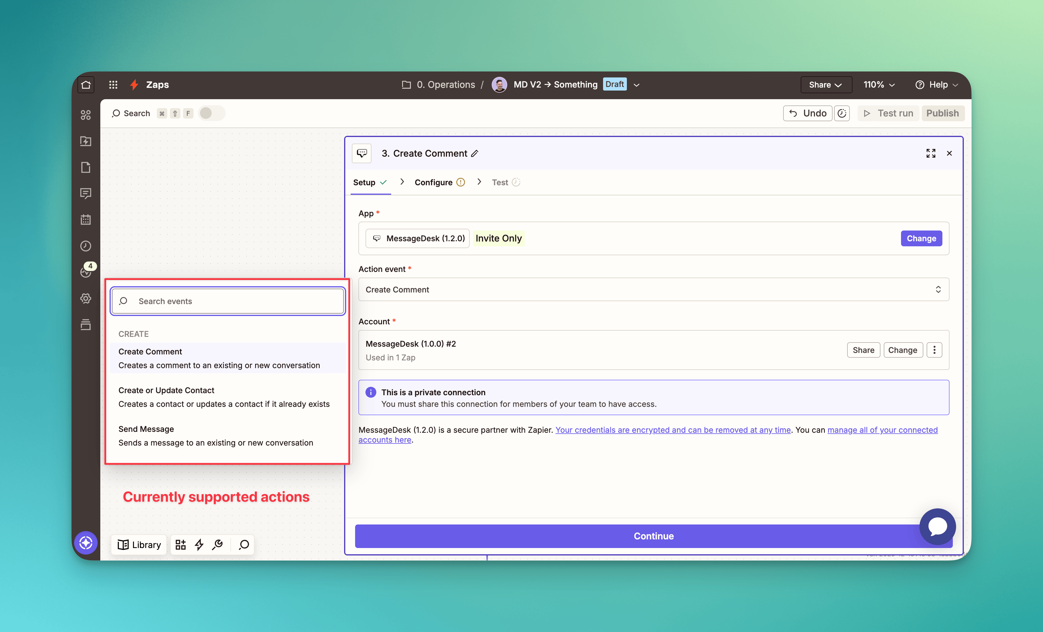 Zapier Supported Actions