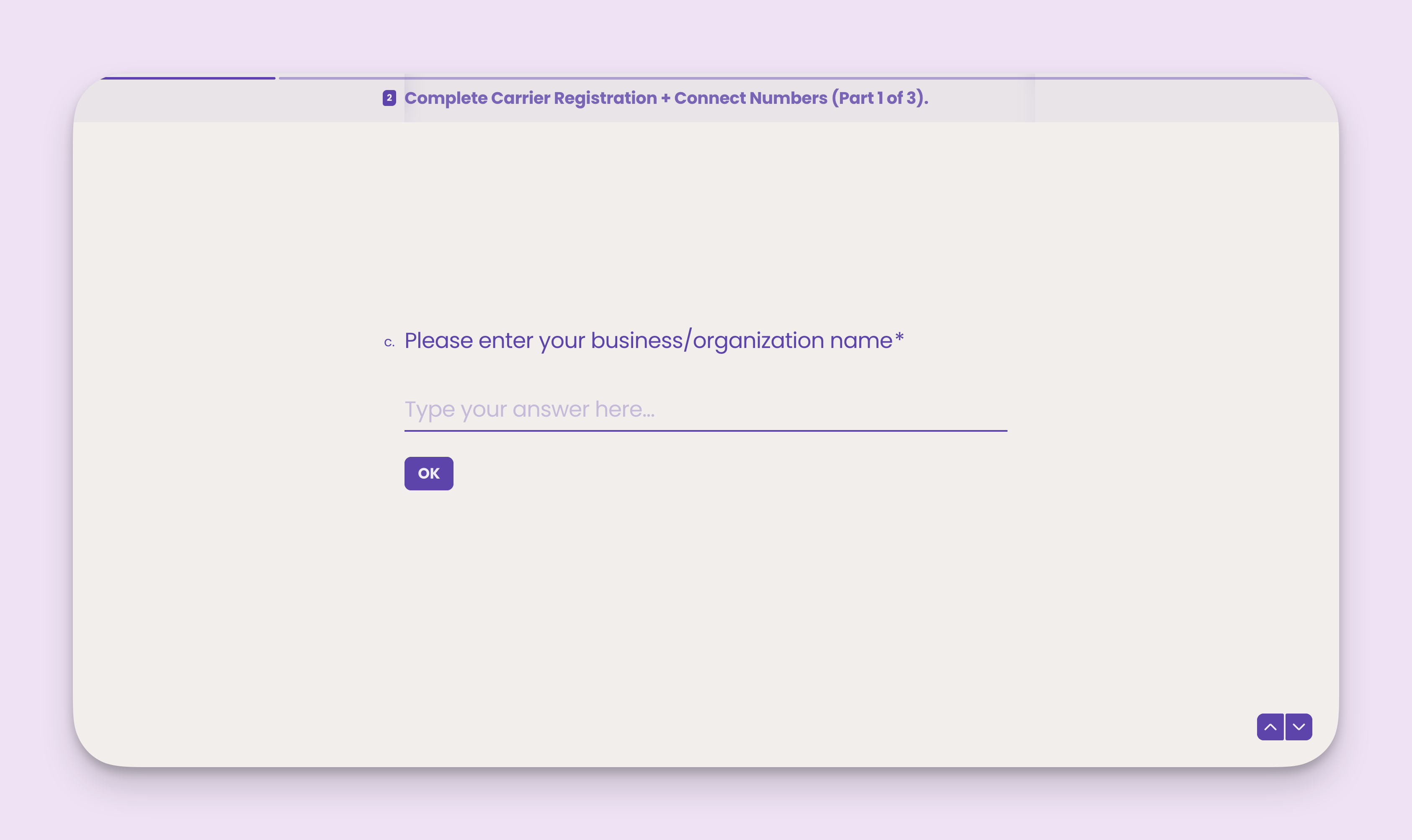 Carrier Registration Business Name