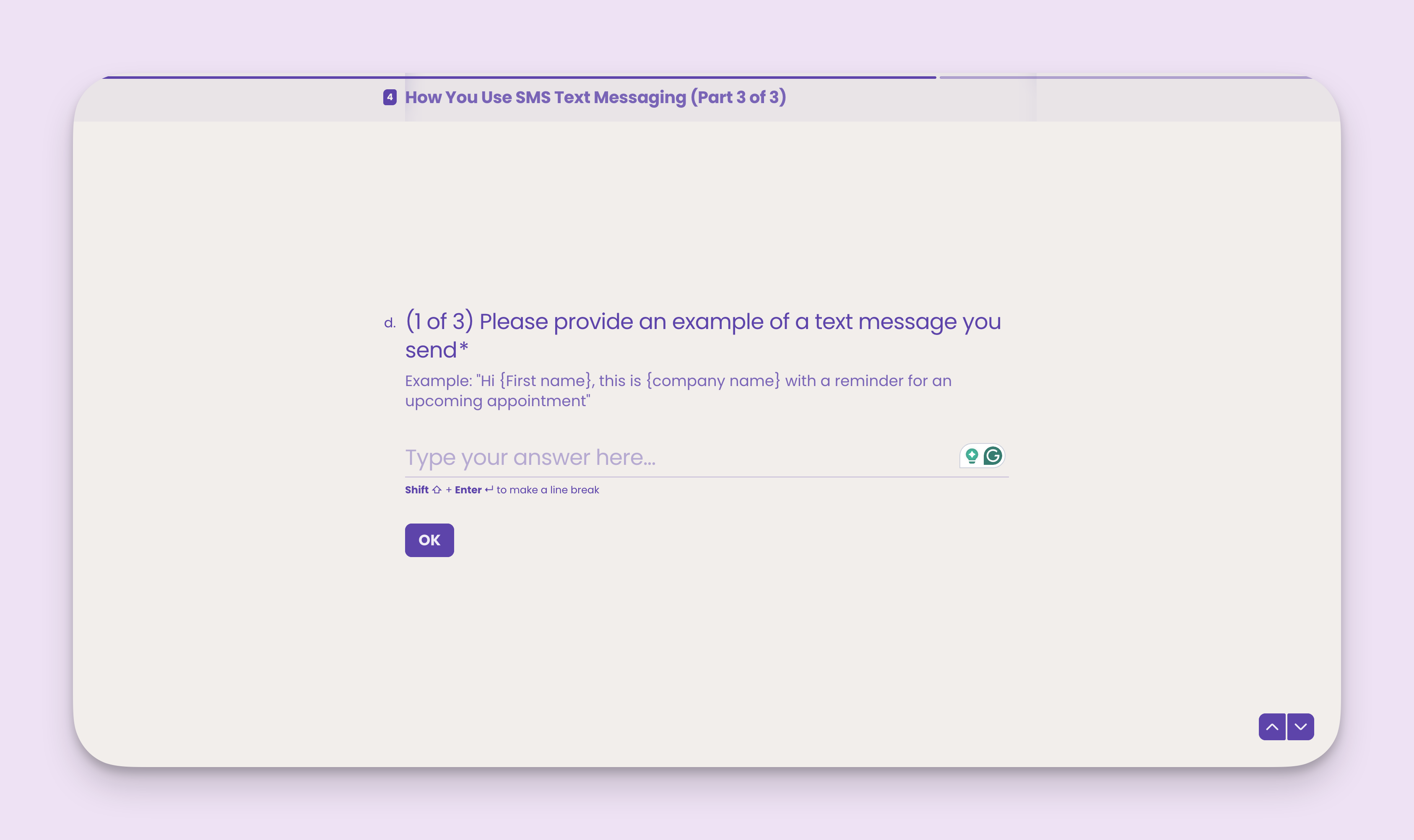 Carrier Registration Example Message