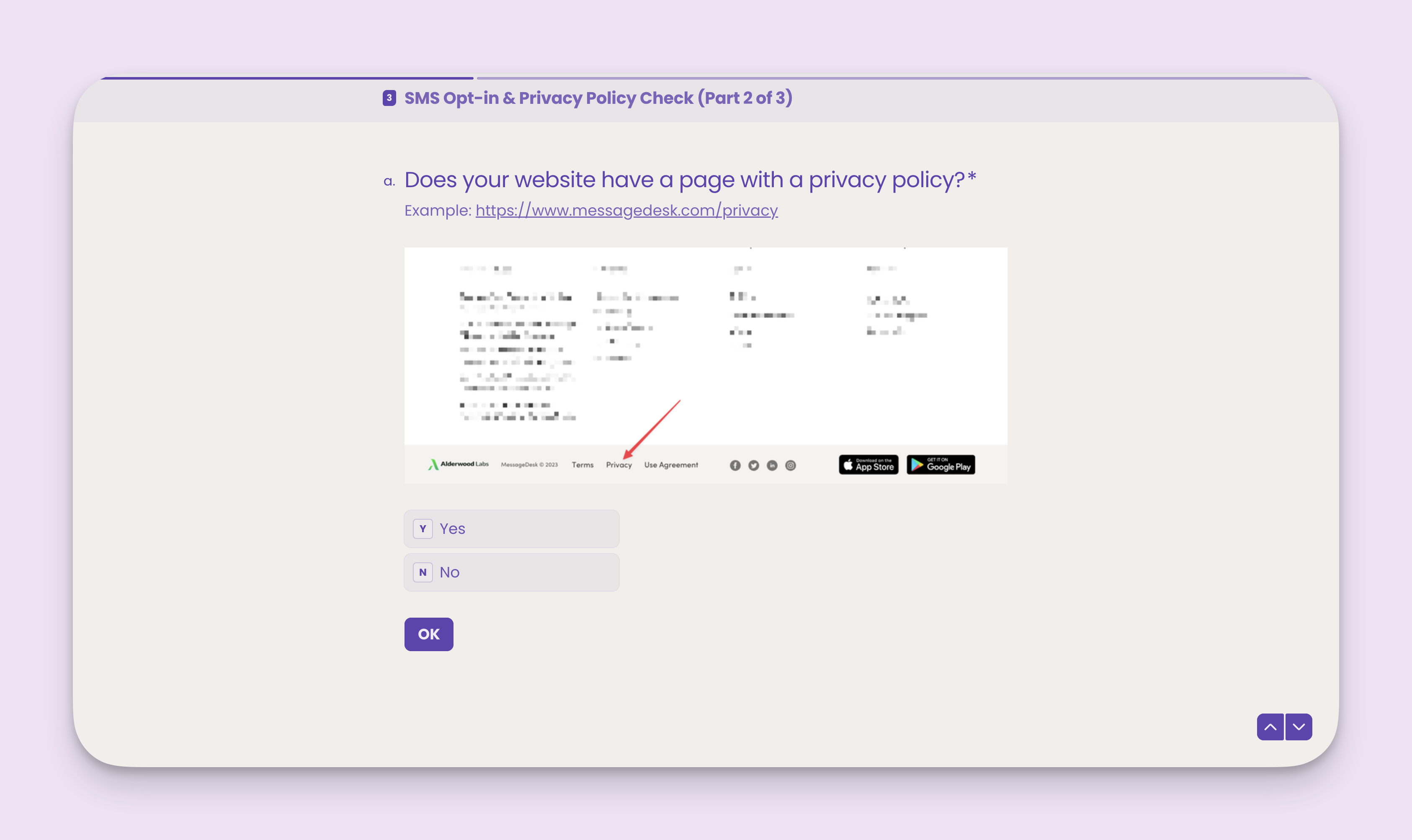 Carrier Registration Privacy Policy Question