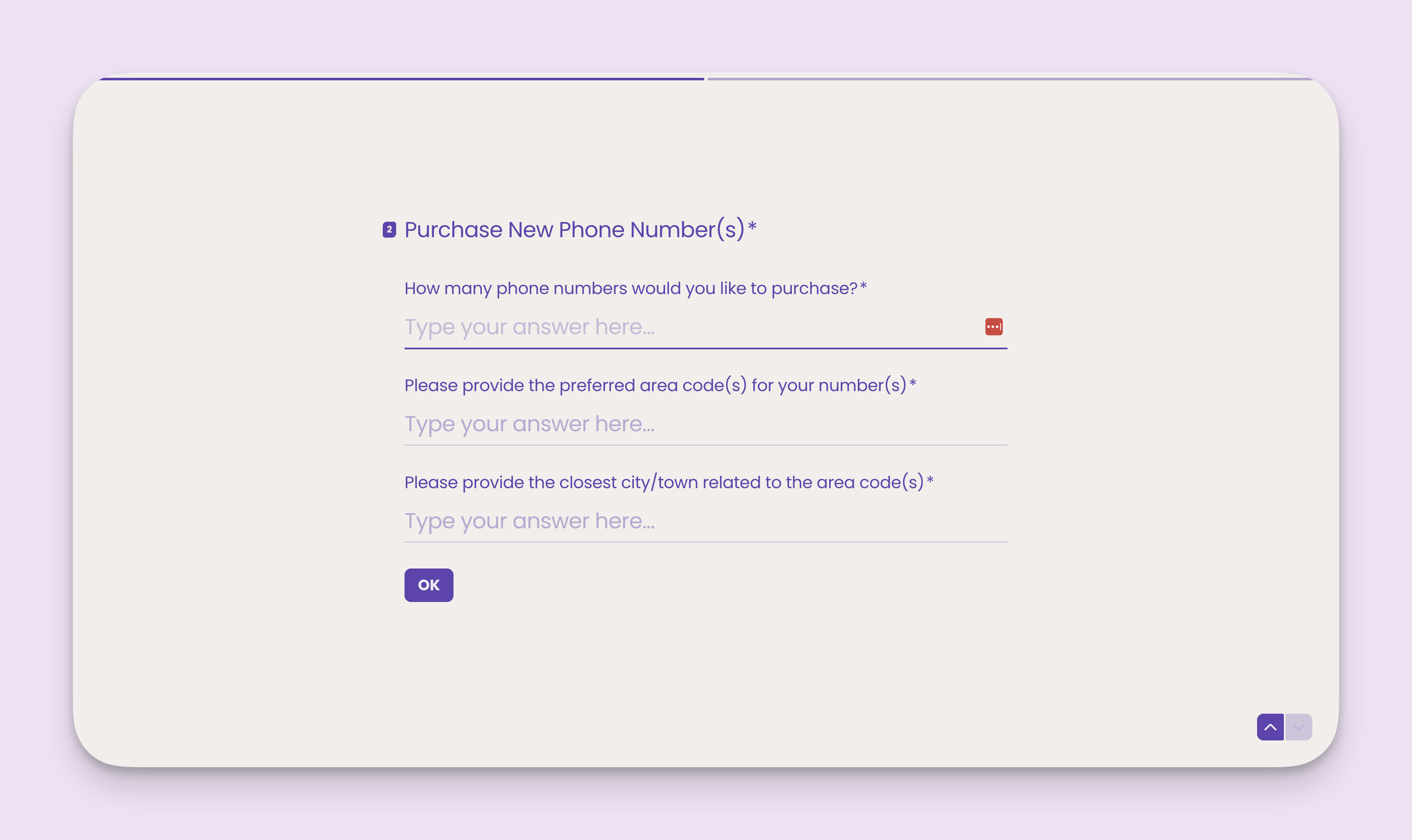 Carrier Registration Purchase Numbers