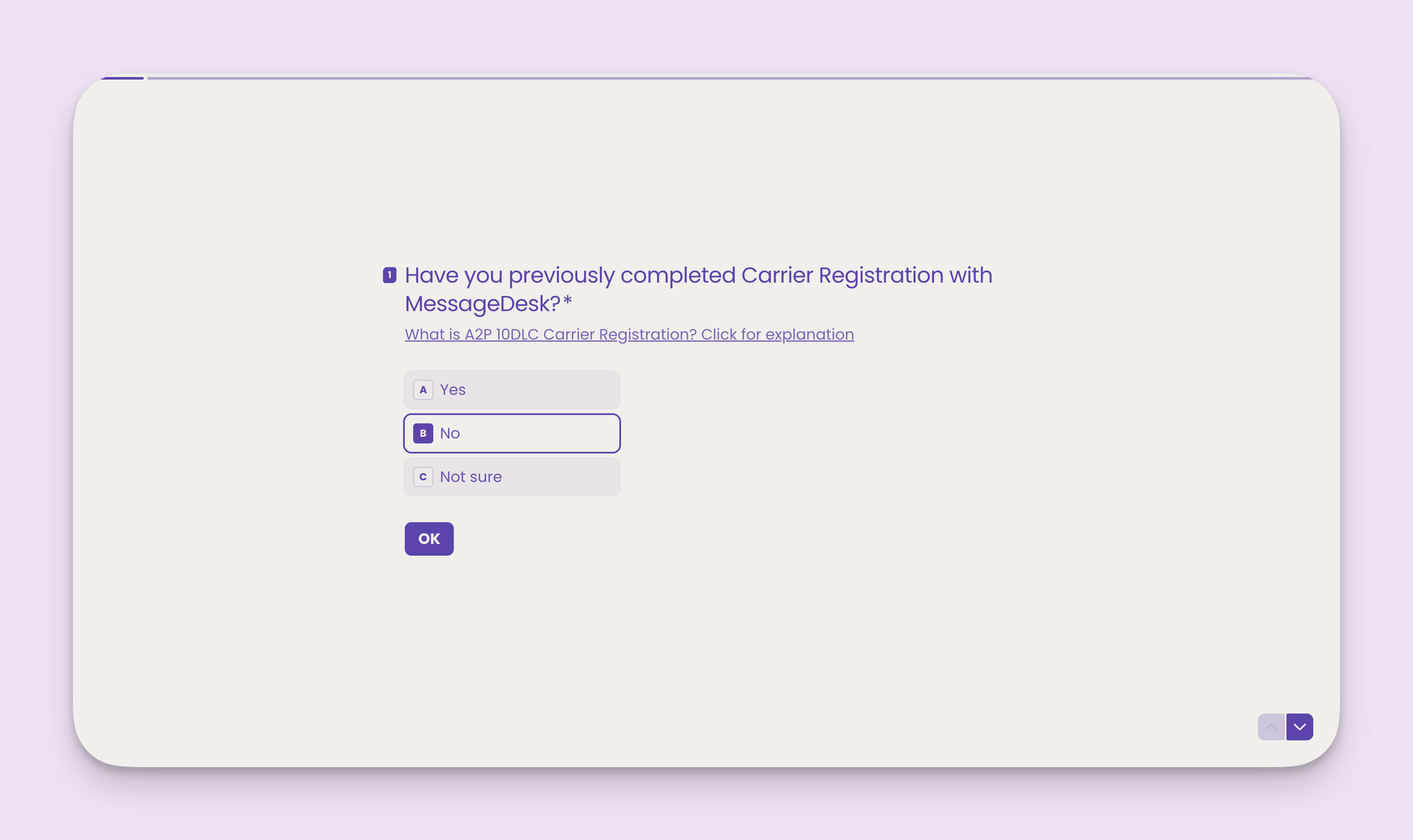 Carrier Registration Status