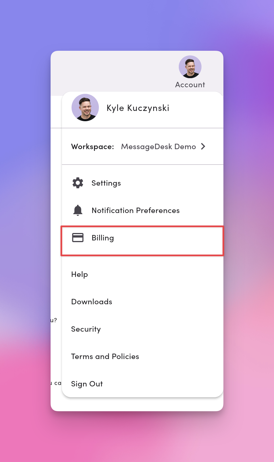 Billing & Subscription Management - MessageDesk