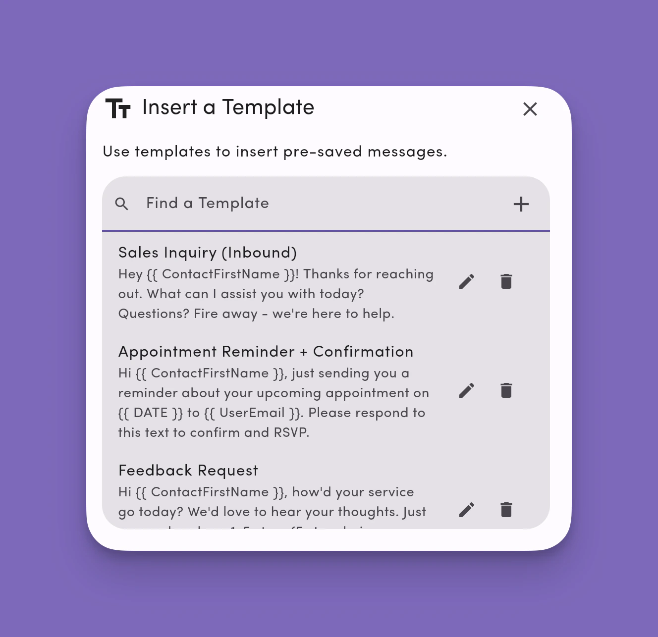 Message Templates