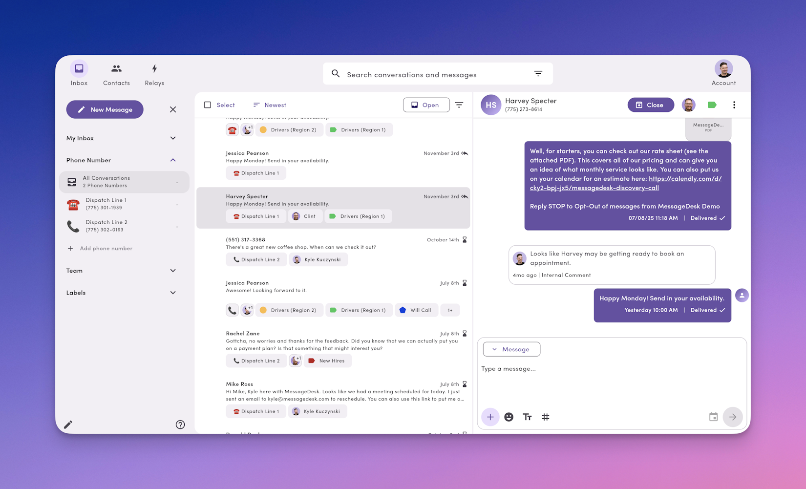 Introduction to MessageDesk - Get Started with Shared SMS Inbox