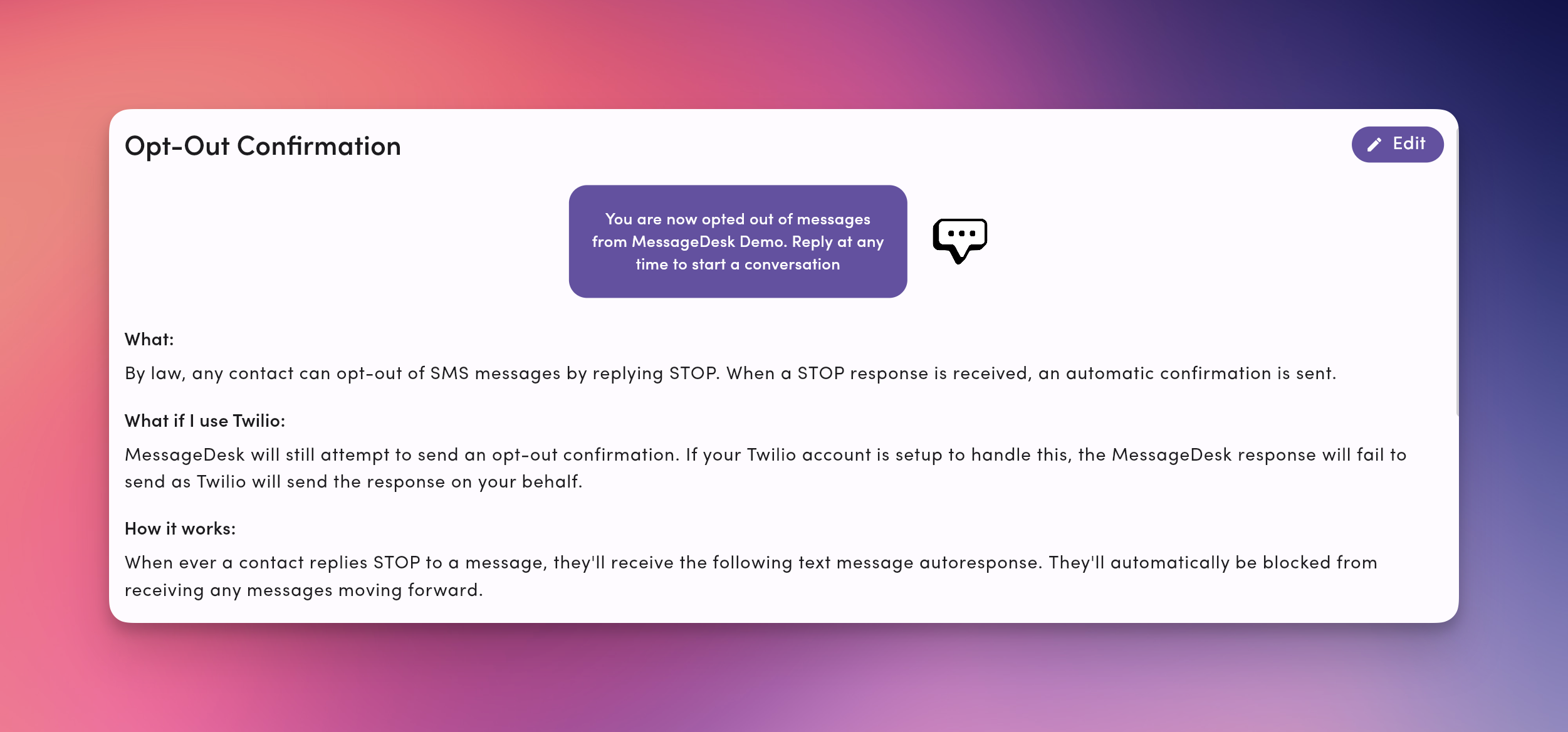 Opt Out Confirmation Pn