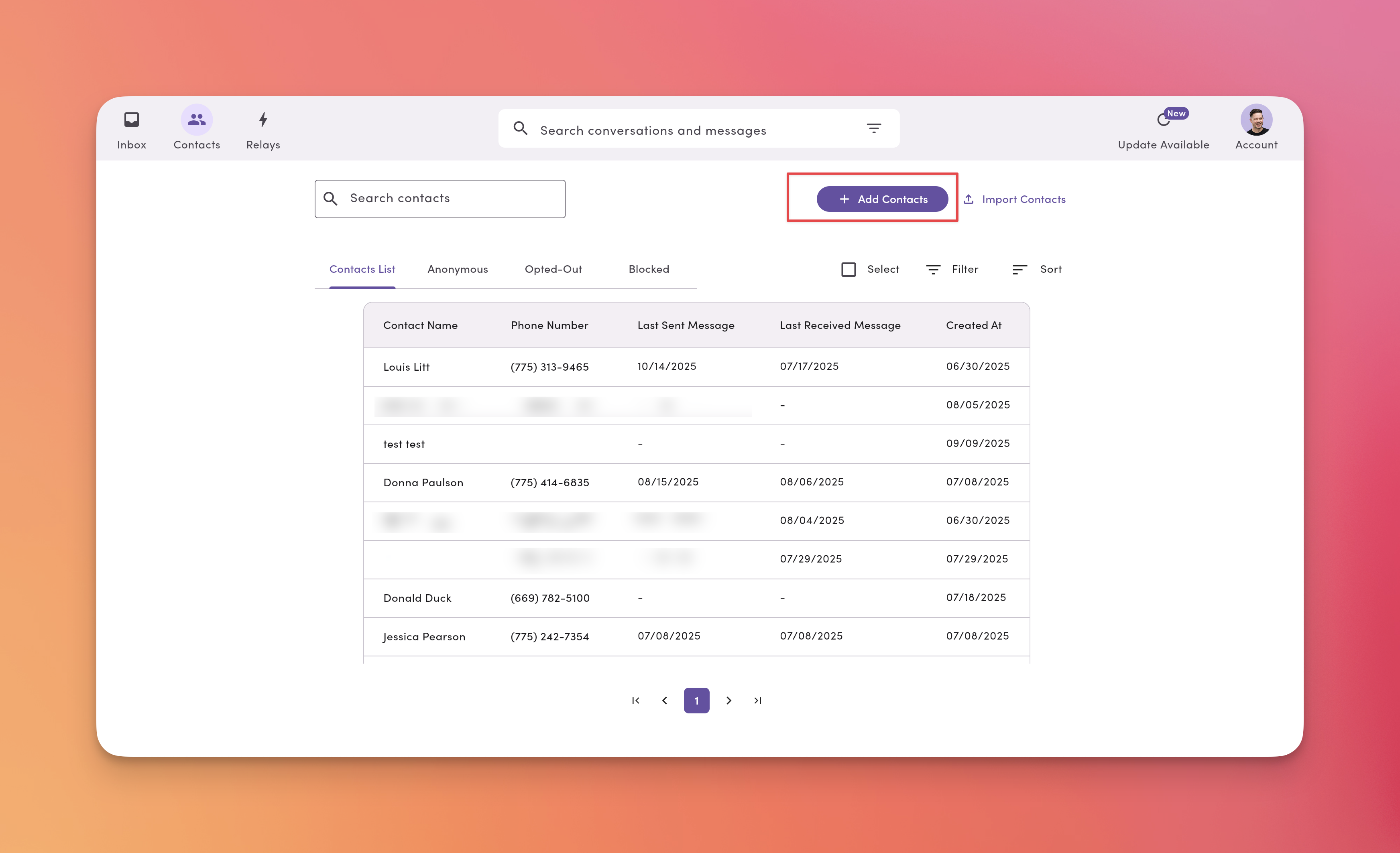 Add Contact Individual Pn