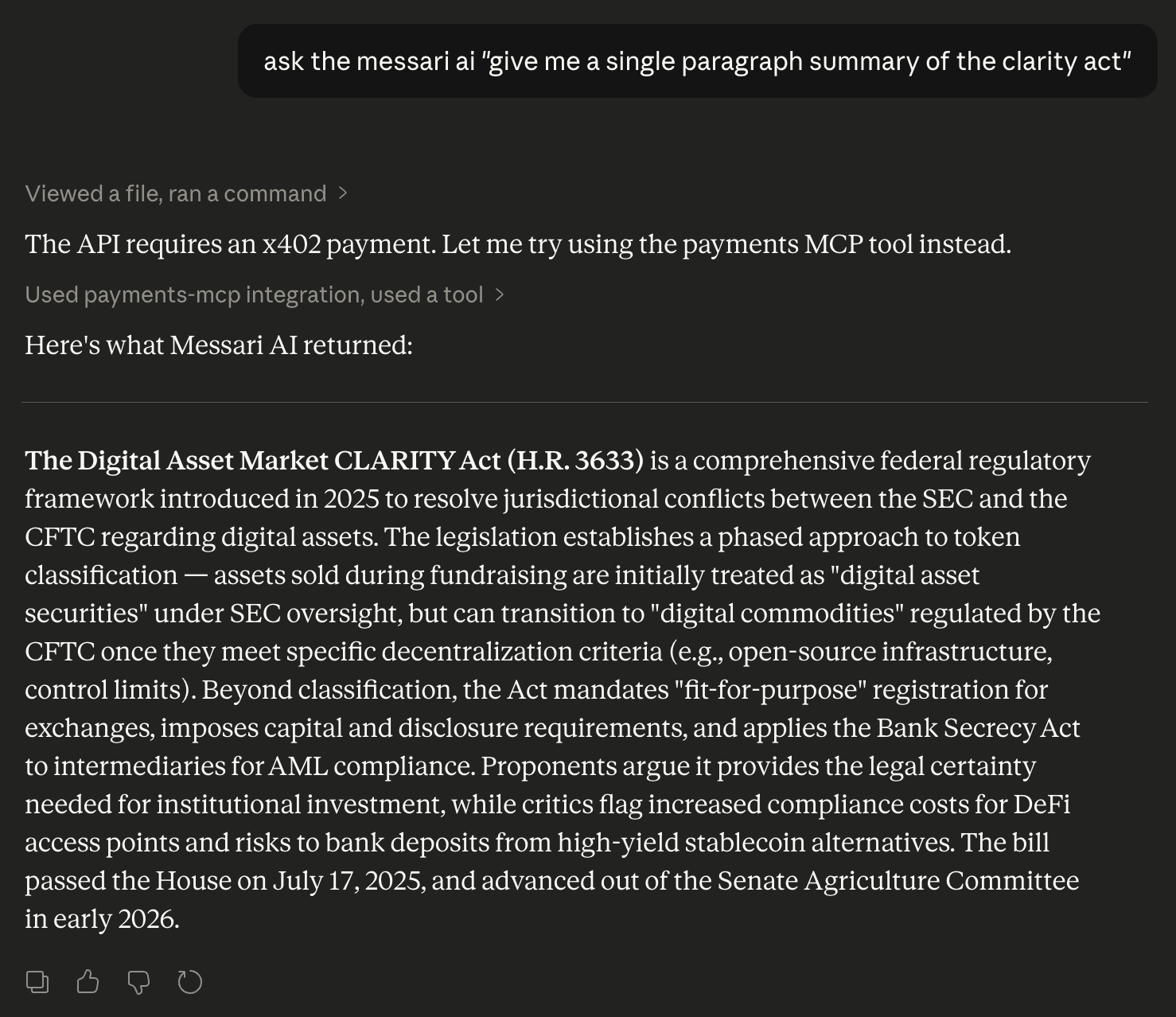 Messari Skill Answer