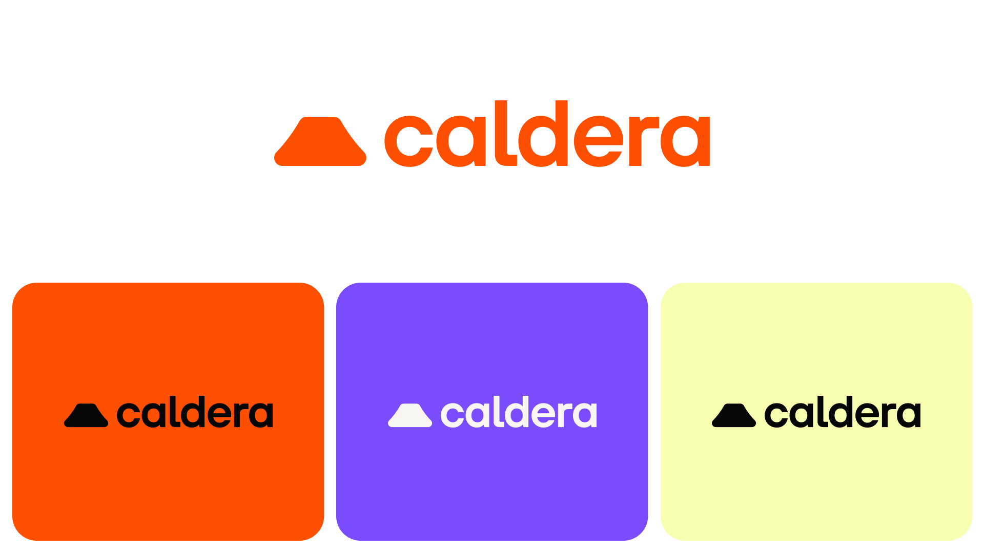 Caldera Logosmarks in various colors