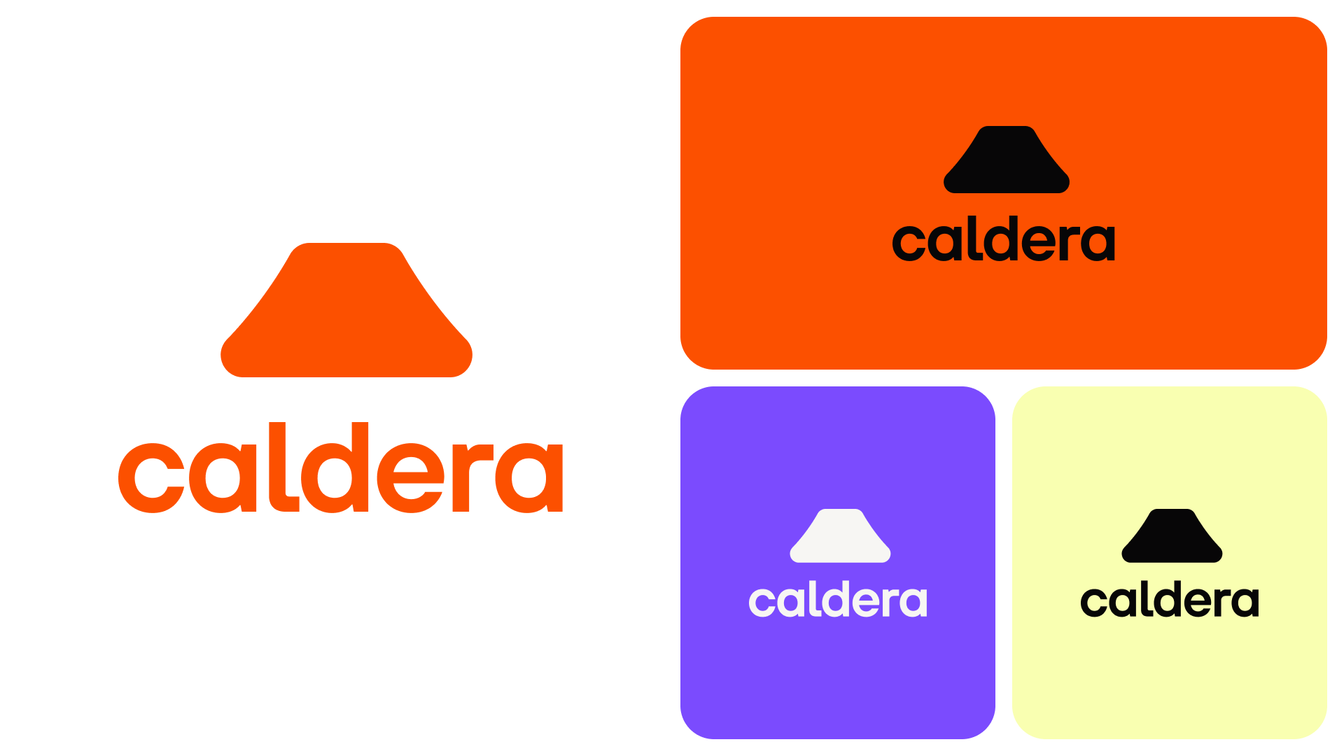 Caldera Logosmarks in various colors