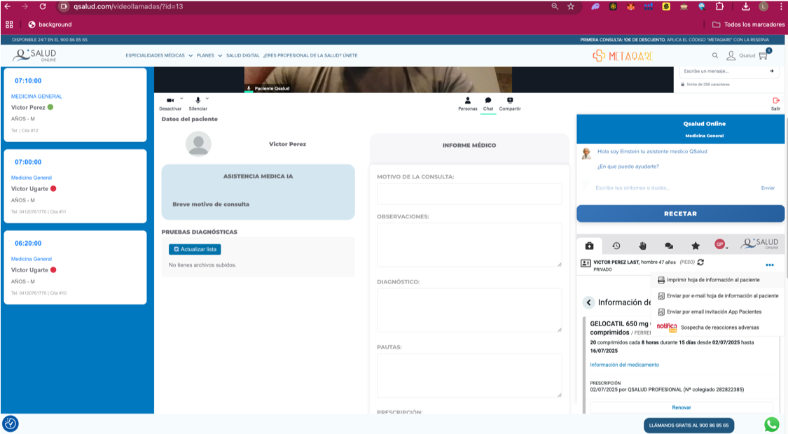 Generación de receta electrónica integrada con REMPE
