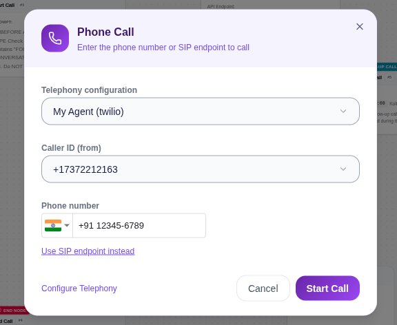 Phone call test