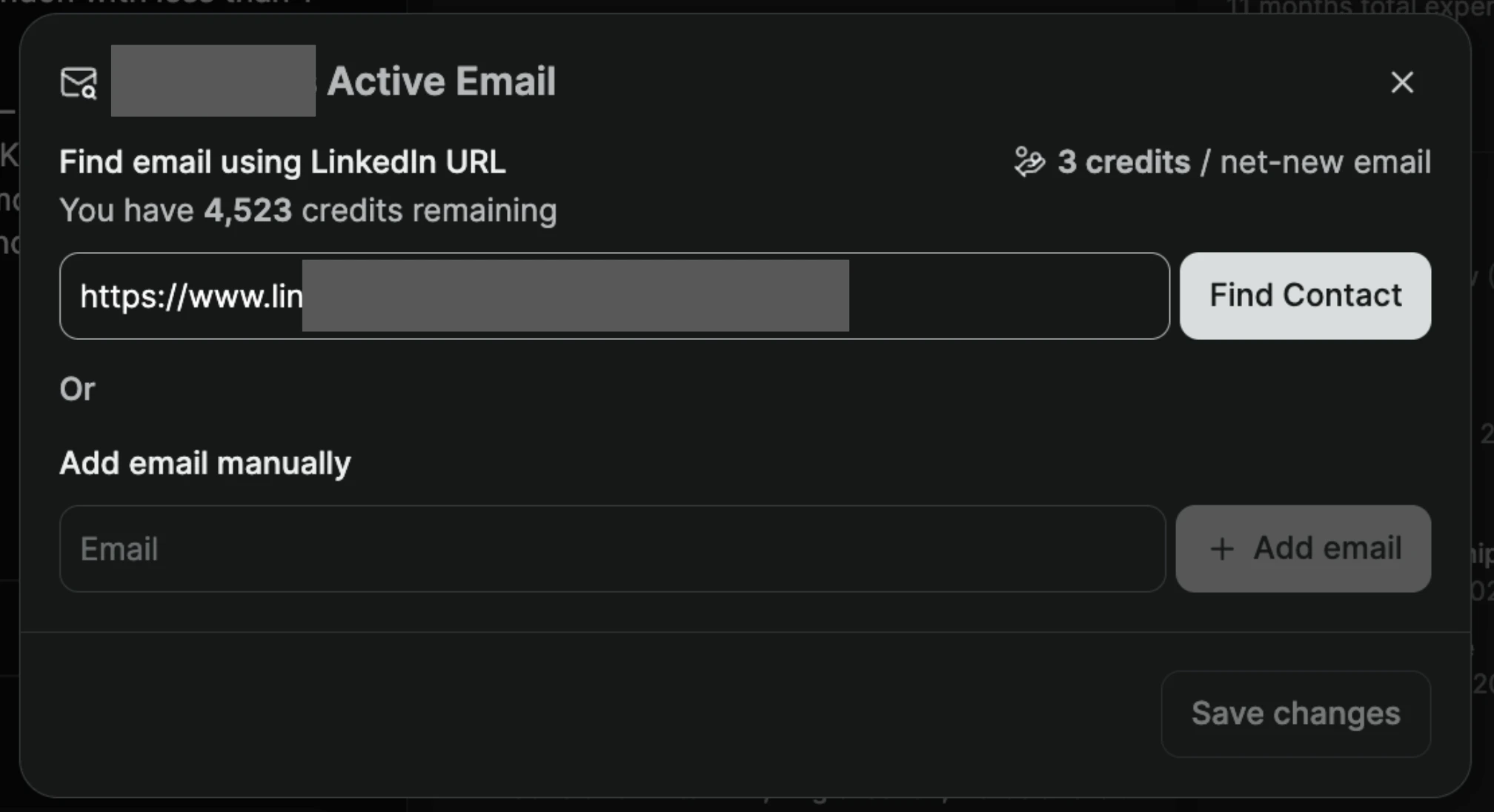 Enrichment Credits Find Contact
