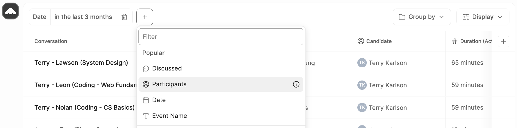 Reports Filters