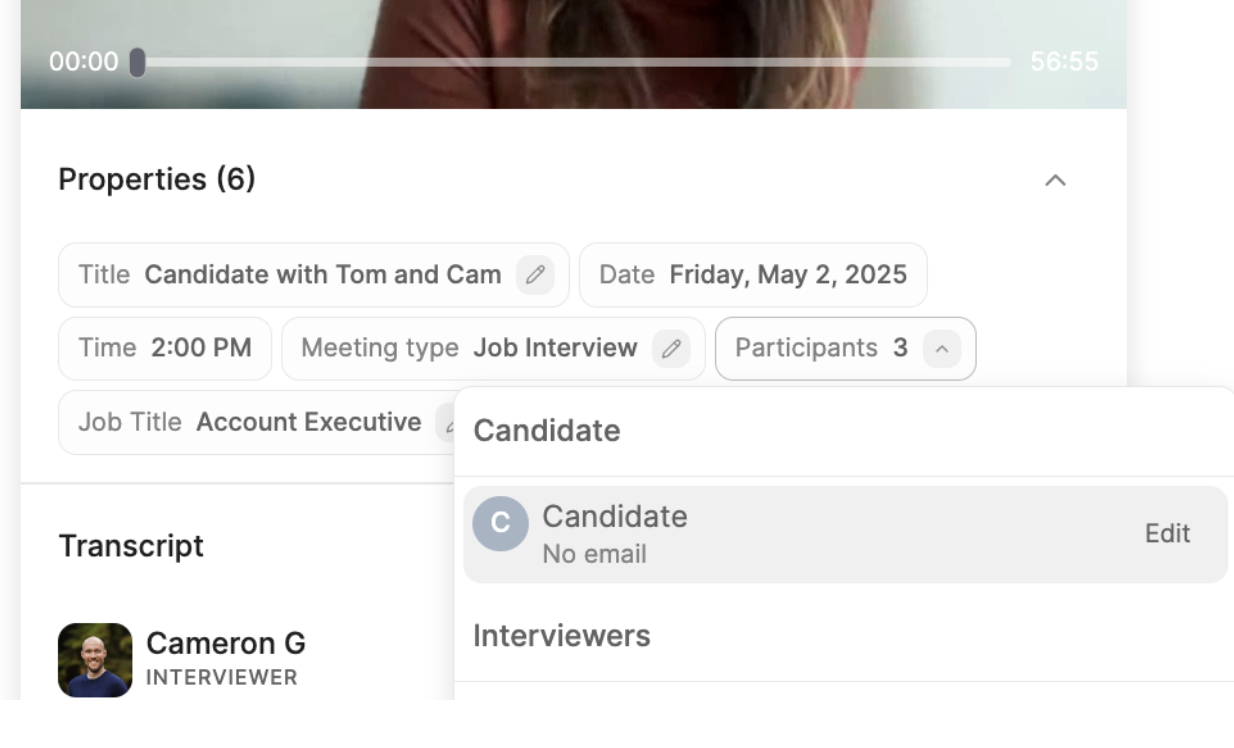 Call Details Transcript Candidate Name Pn