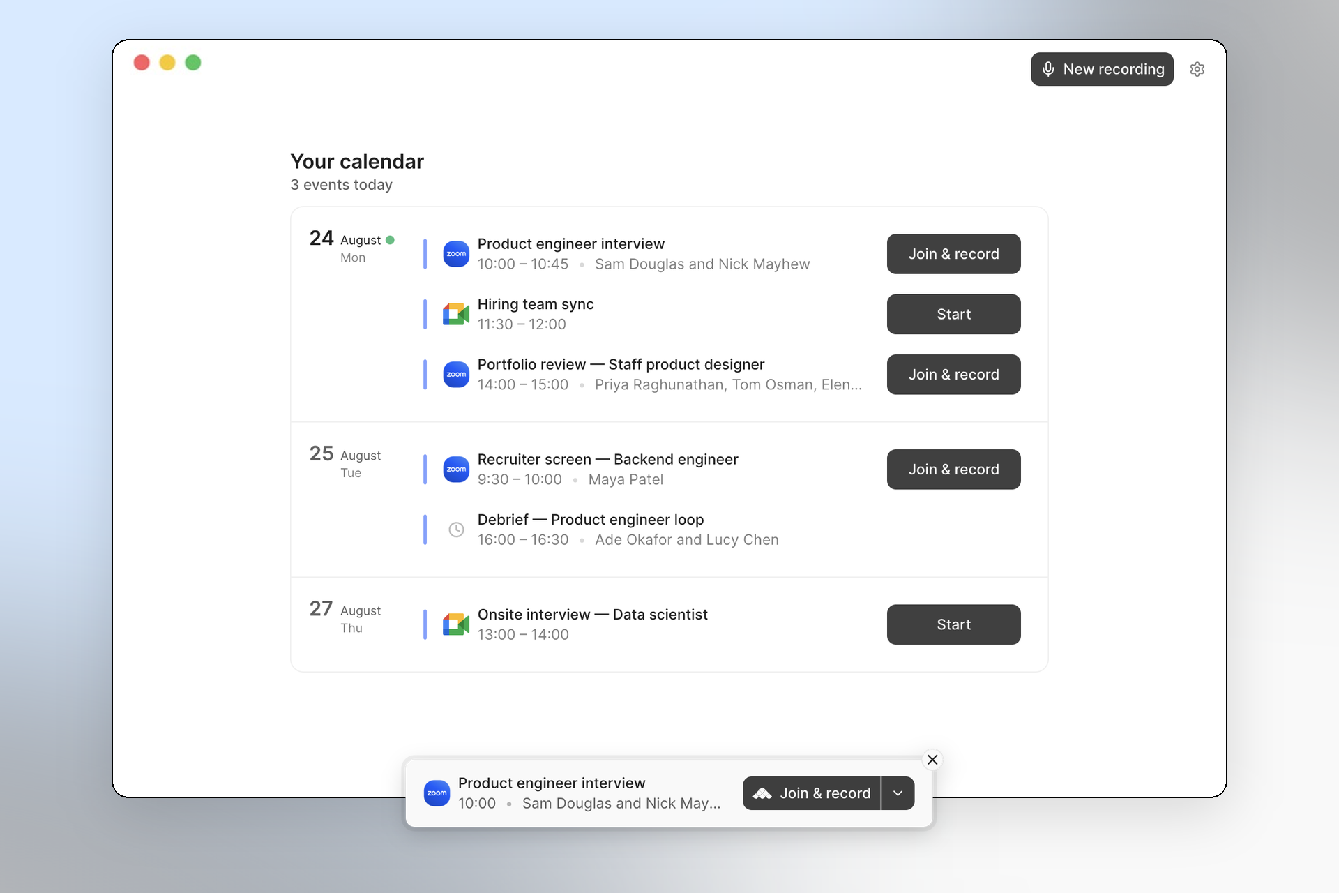 Metaview Desktop Meeting Prompt