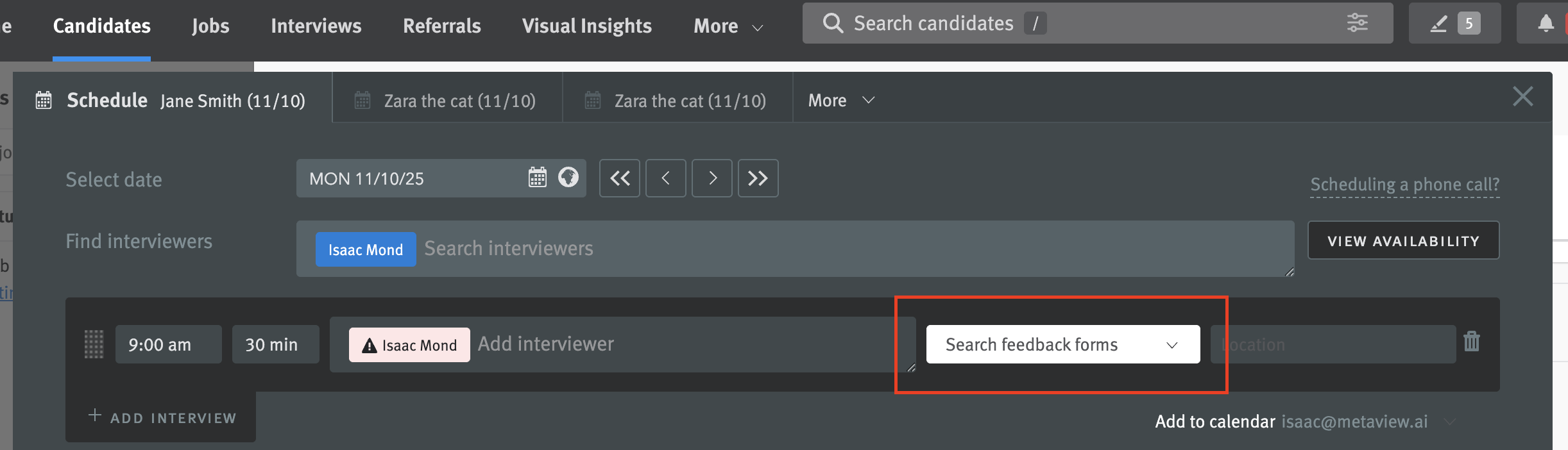Lever Schedule Add Feedback Form Pn