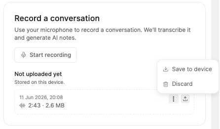 Record Conversation Save