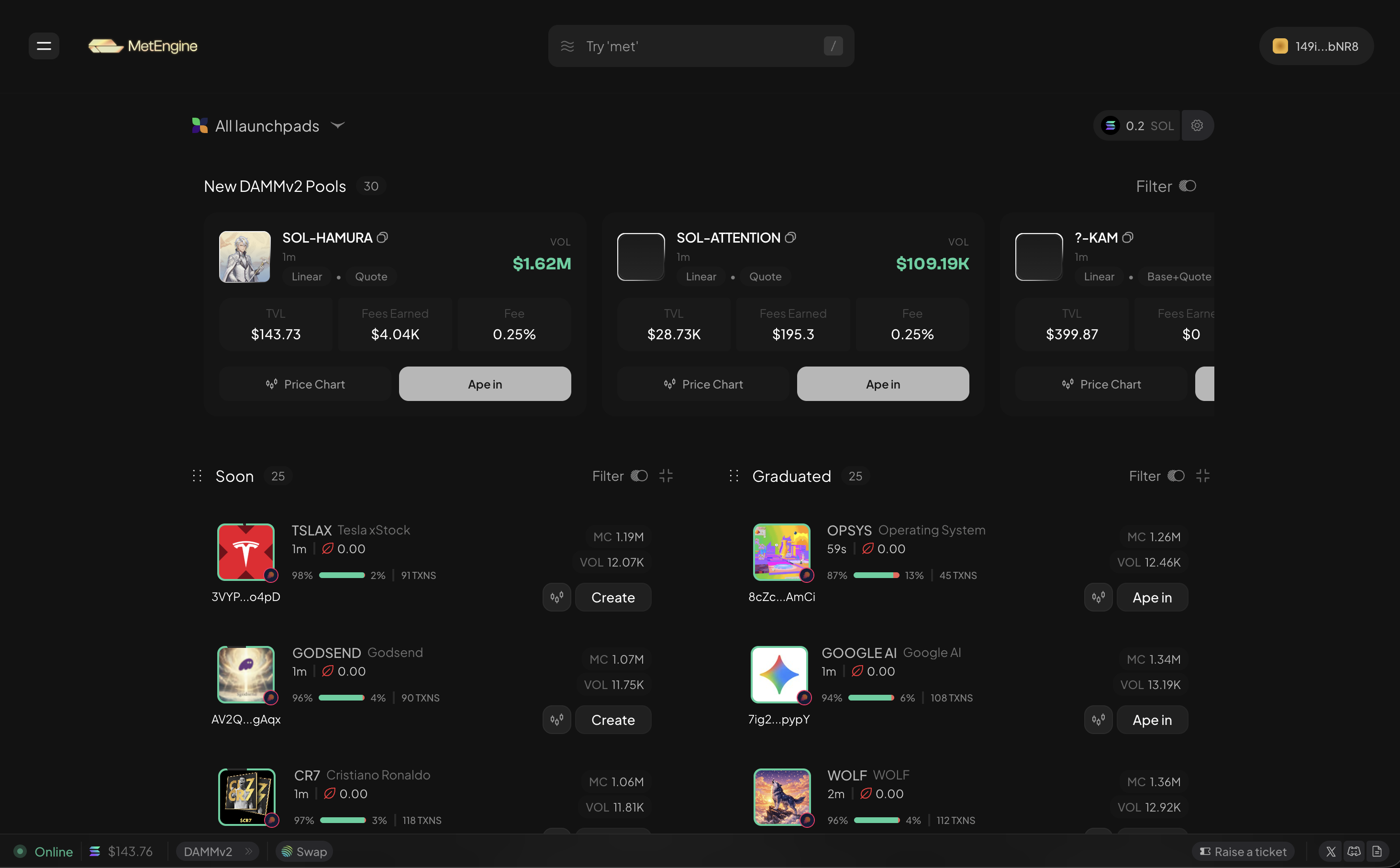 DAMM v2 pool detection