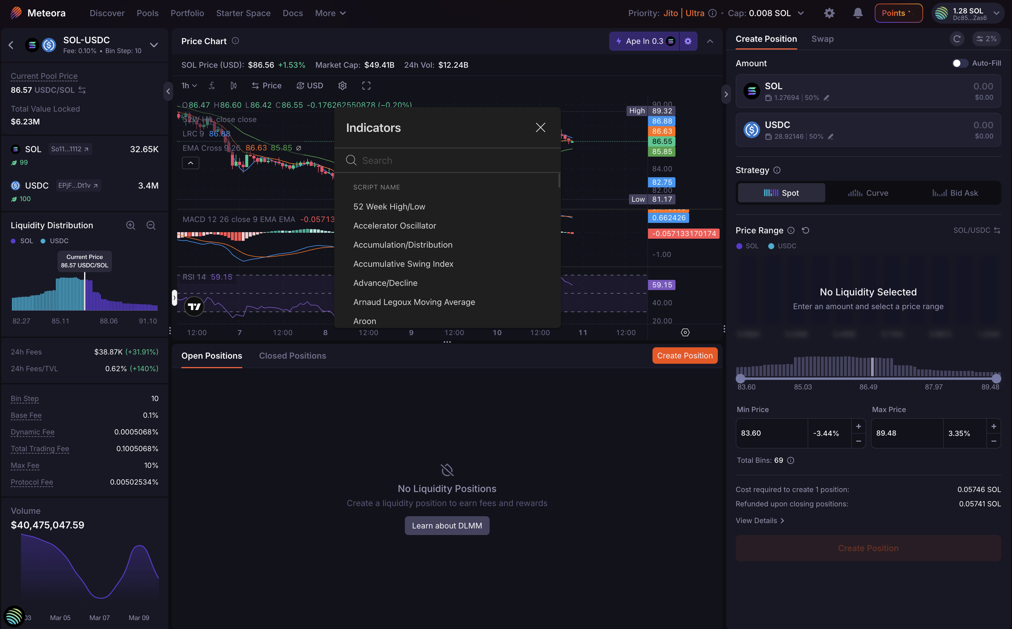TradingView Charts - Meteora Documentation