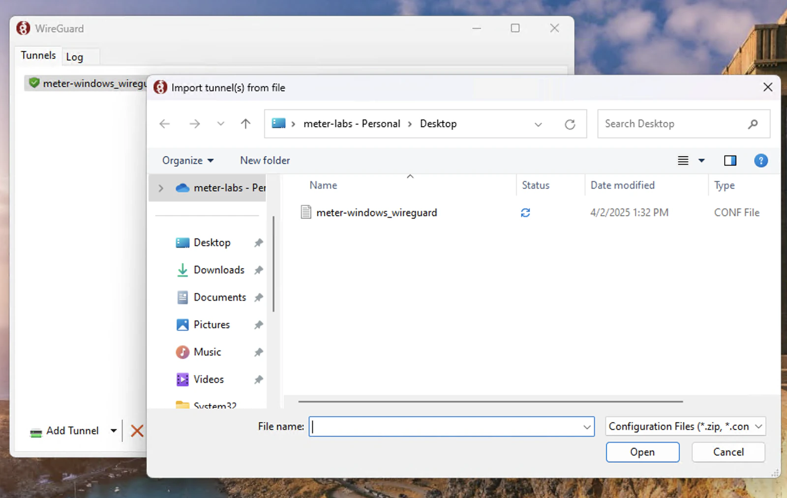 WireGuard configuration step 4