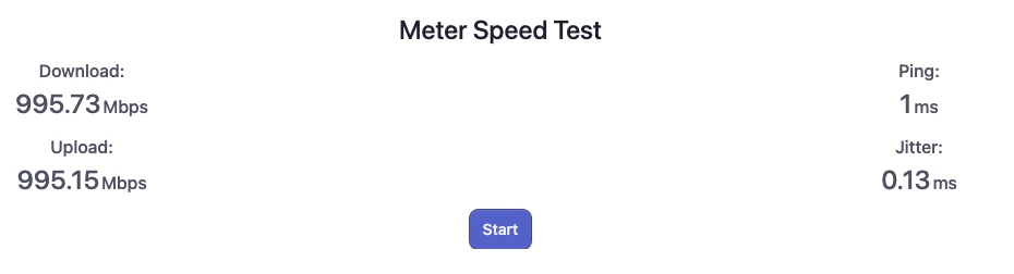 Meter Speed Test interface
