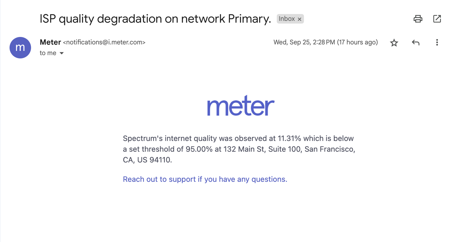 Alert configuration