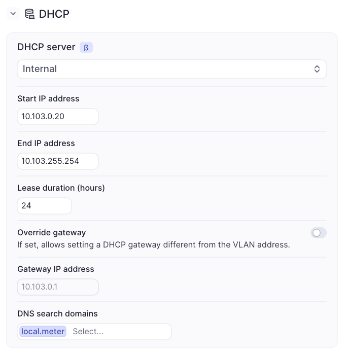 VLAN editing interface