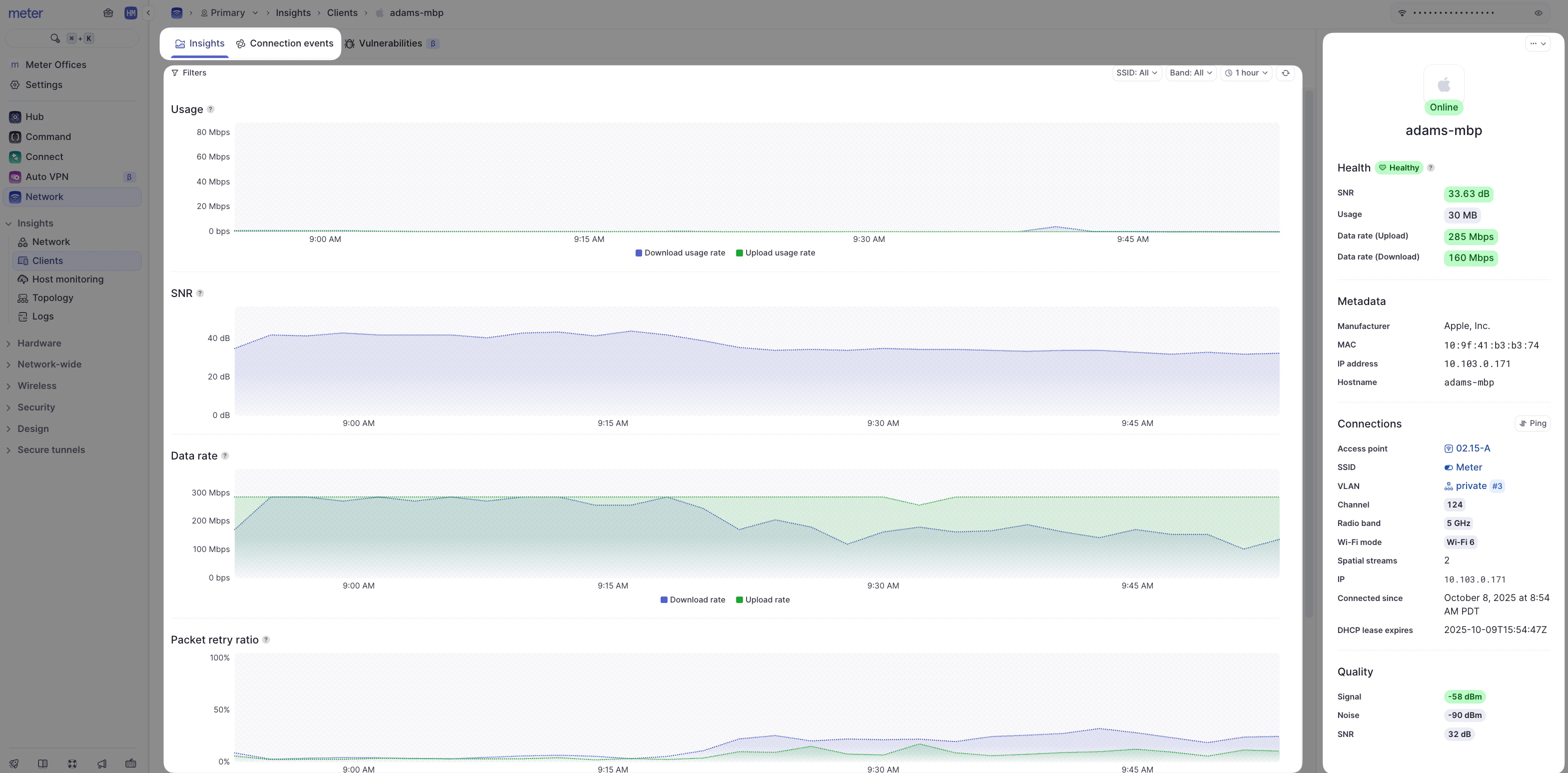 Wi-Fi client details